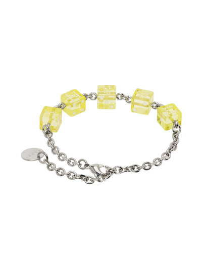 Marni Silver & Yellow Dice Charm Bracelet outlook