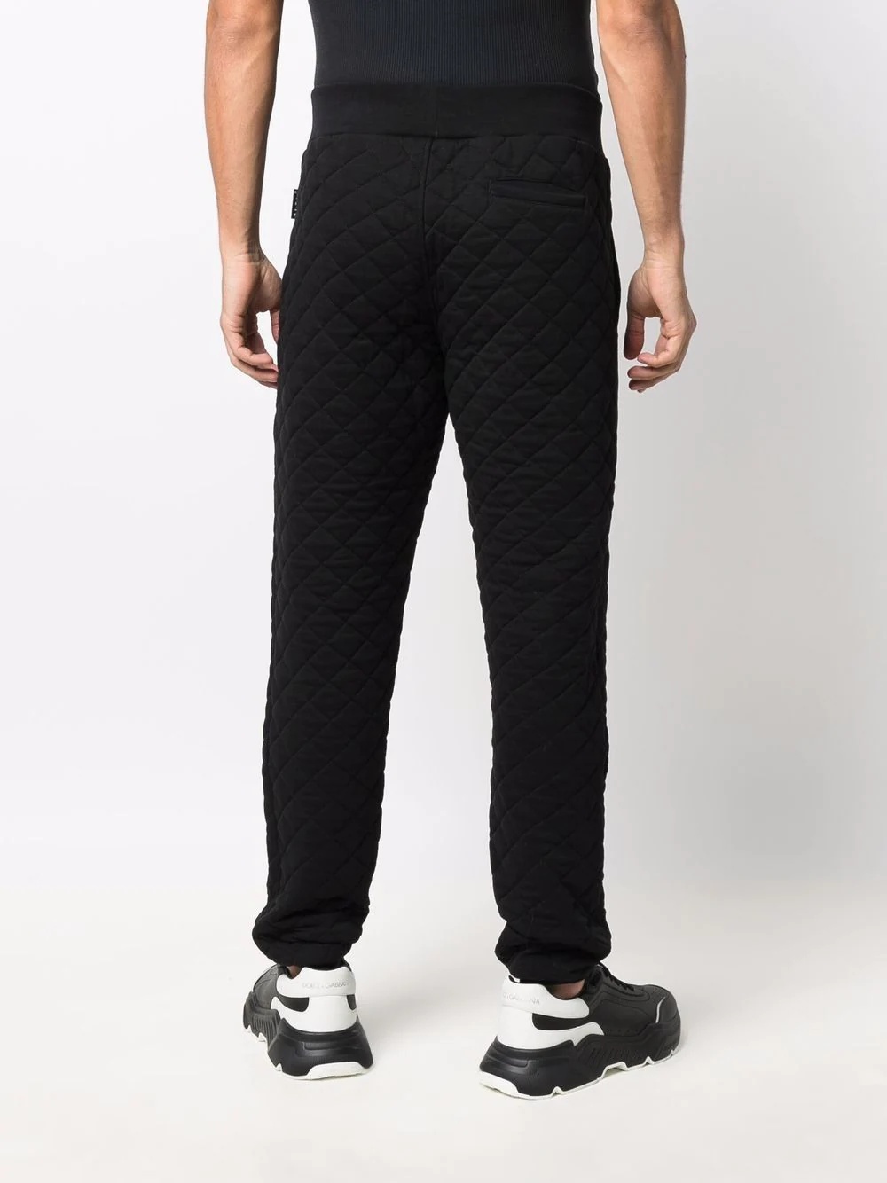 logo-patch quilted track pants - 3