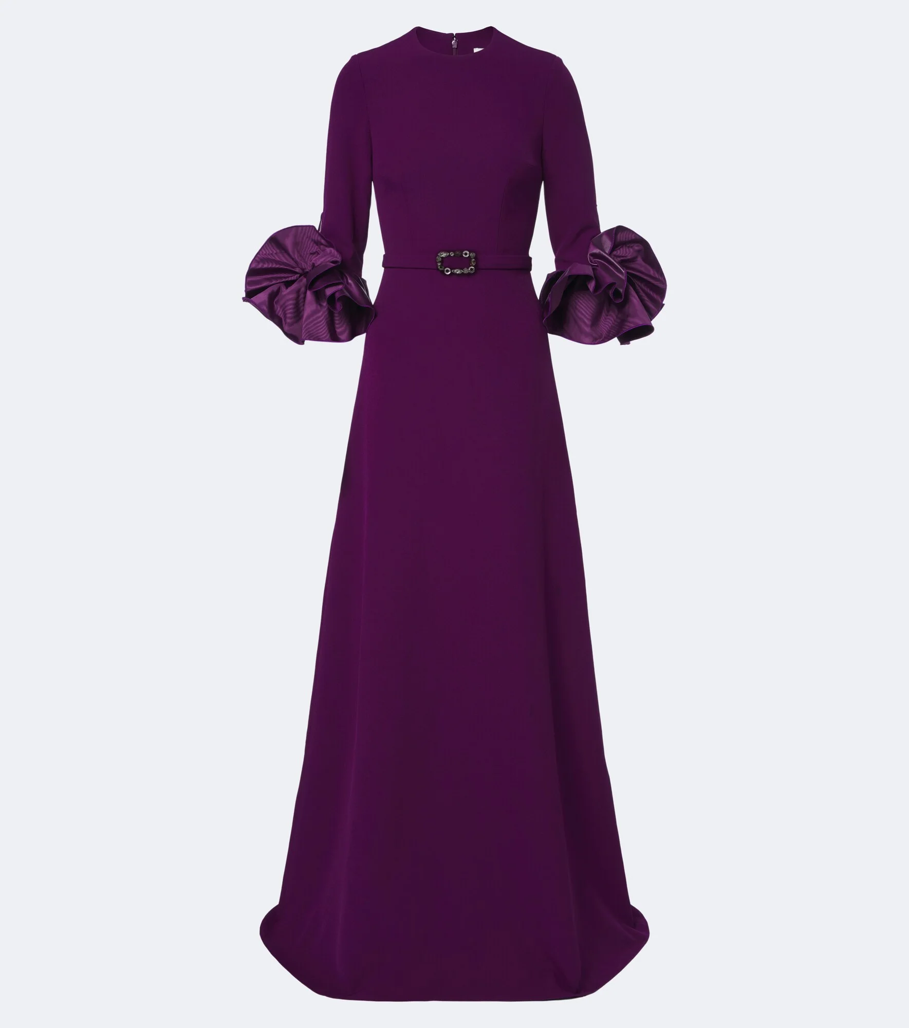 Belen crêpe belted gown - 1