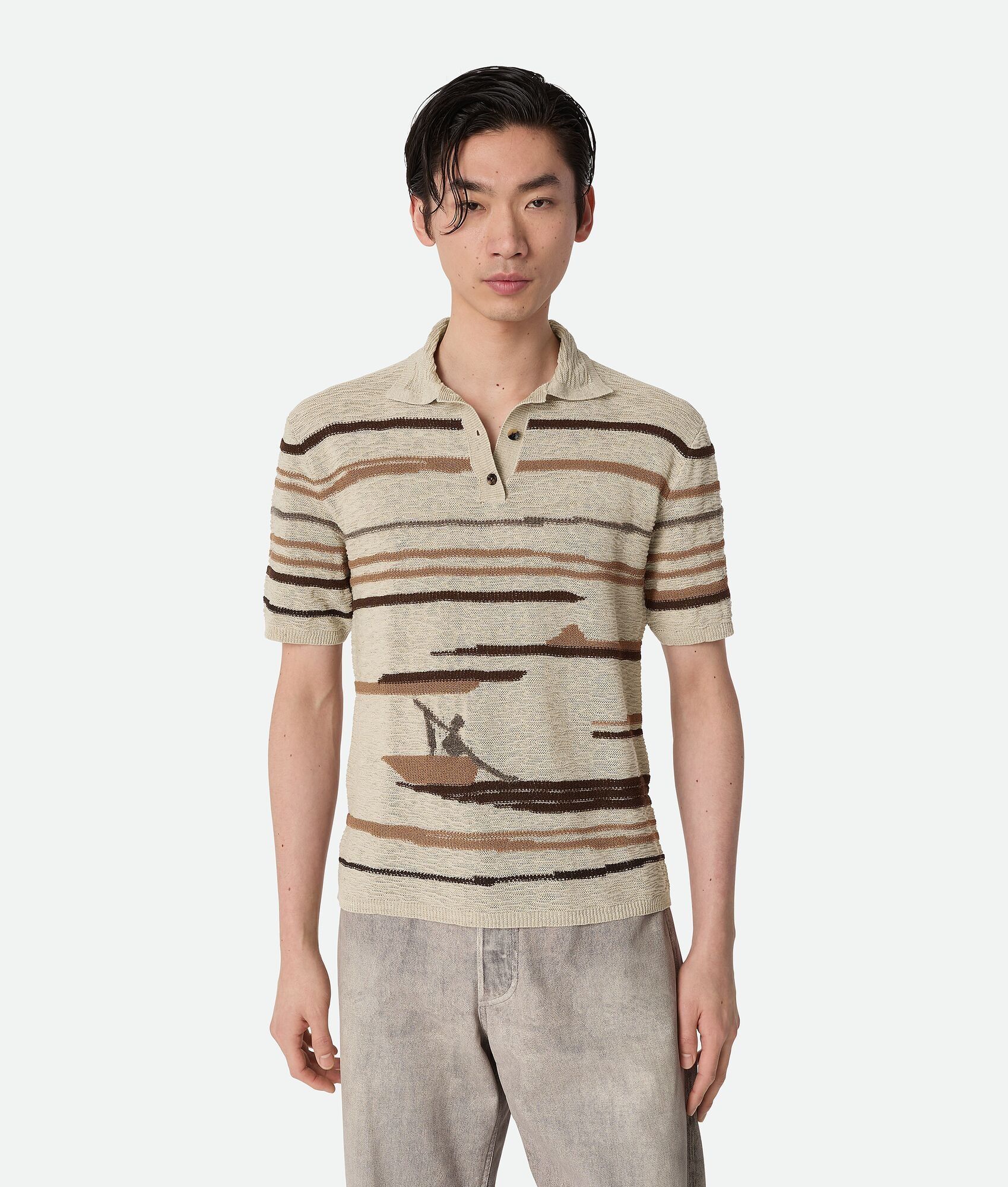 Linen And Cotton Polo - 1