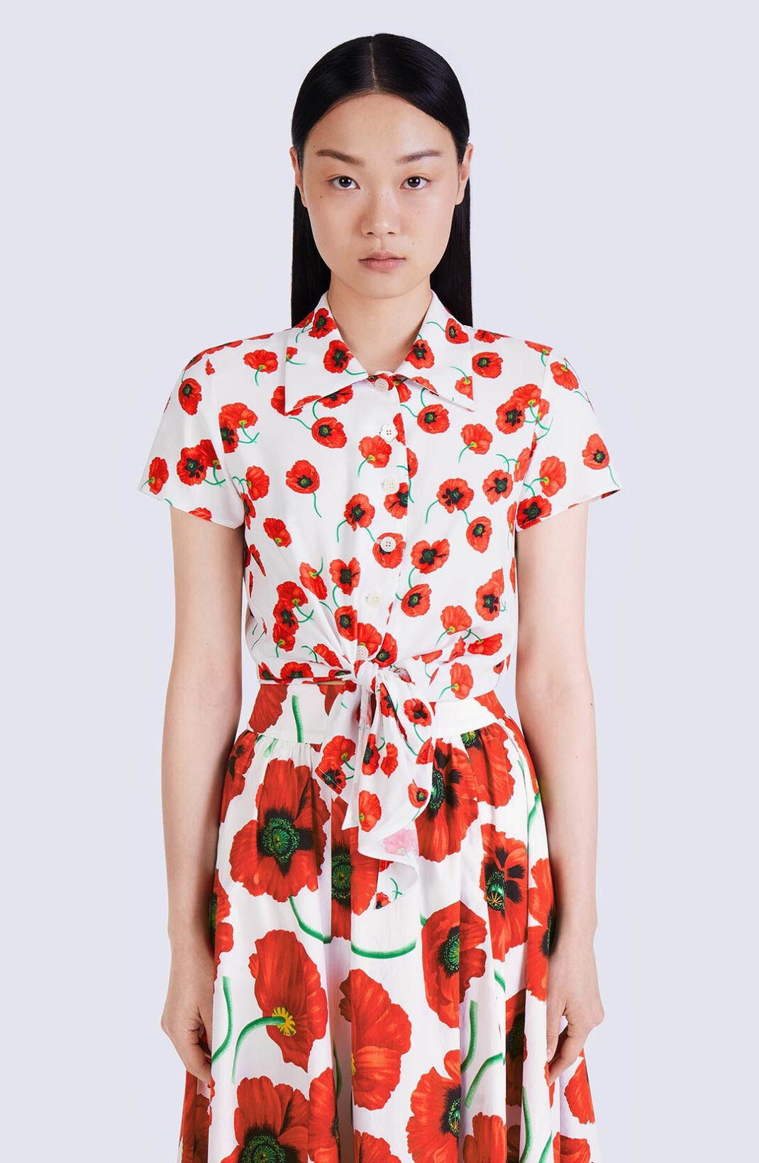 'KENZO Poppy' tie shirt - 5