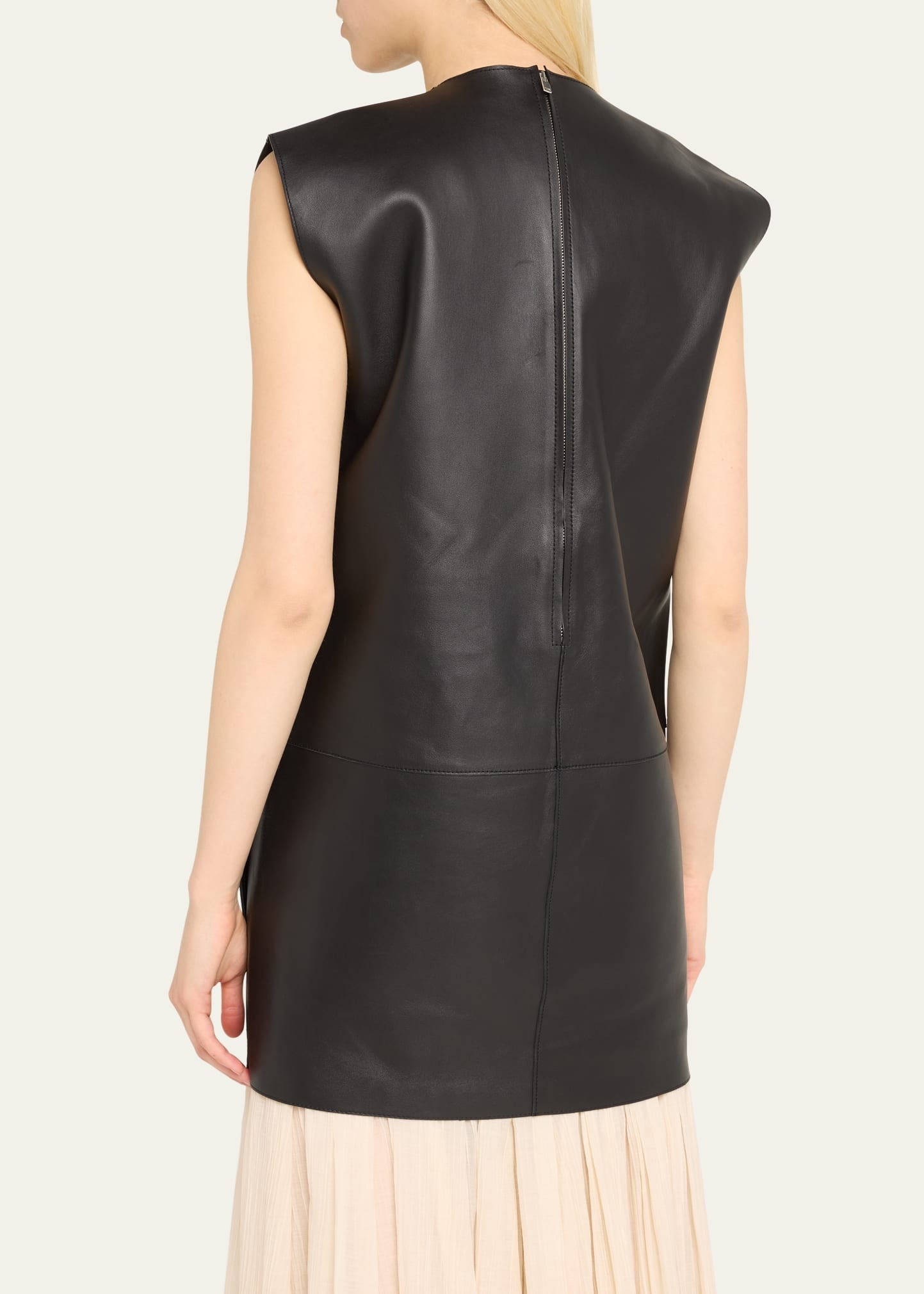 Double-Faced Leather Top - 3