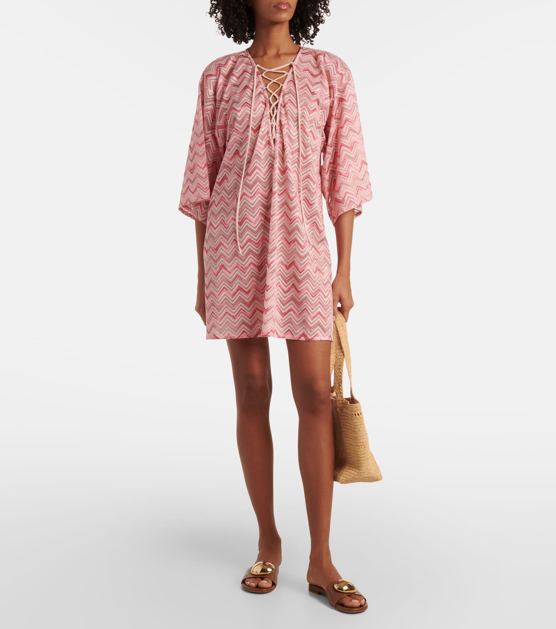 Chevron lamé kaftan - 2