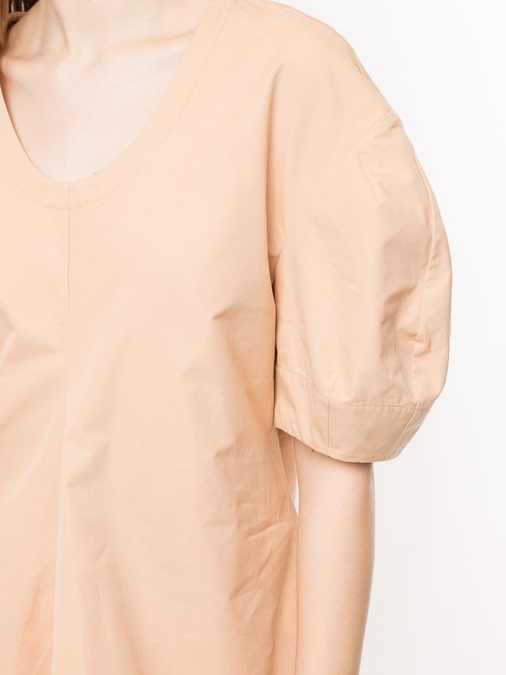 puff sleeve flared top - 5