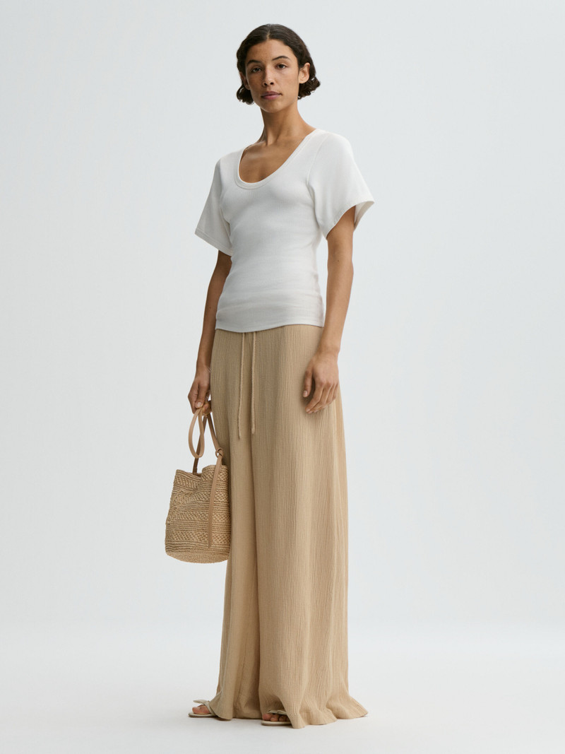 BY MALENE BIRGER Pisca Weave wide-leg trousers outlook