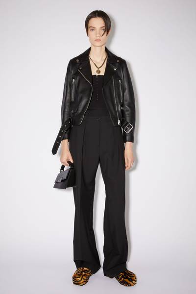 Acne Studios Leather biker jacket - Black outlook