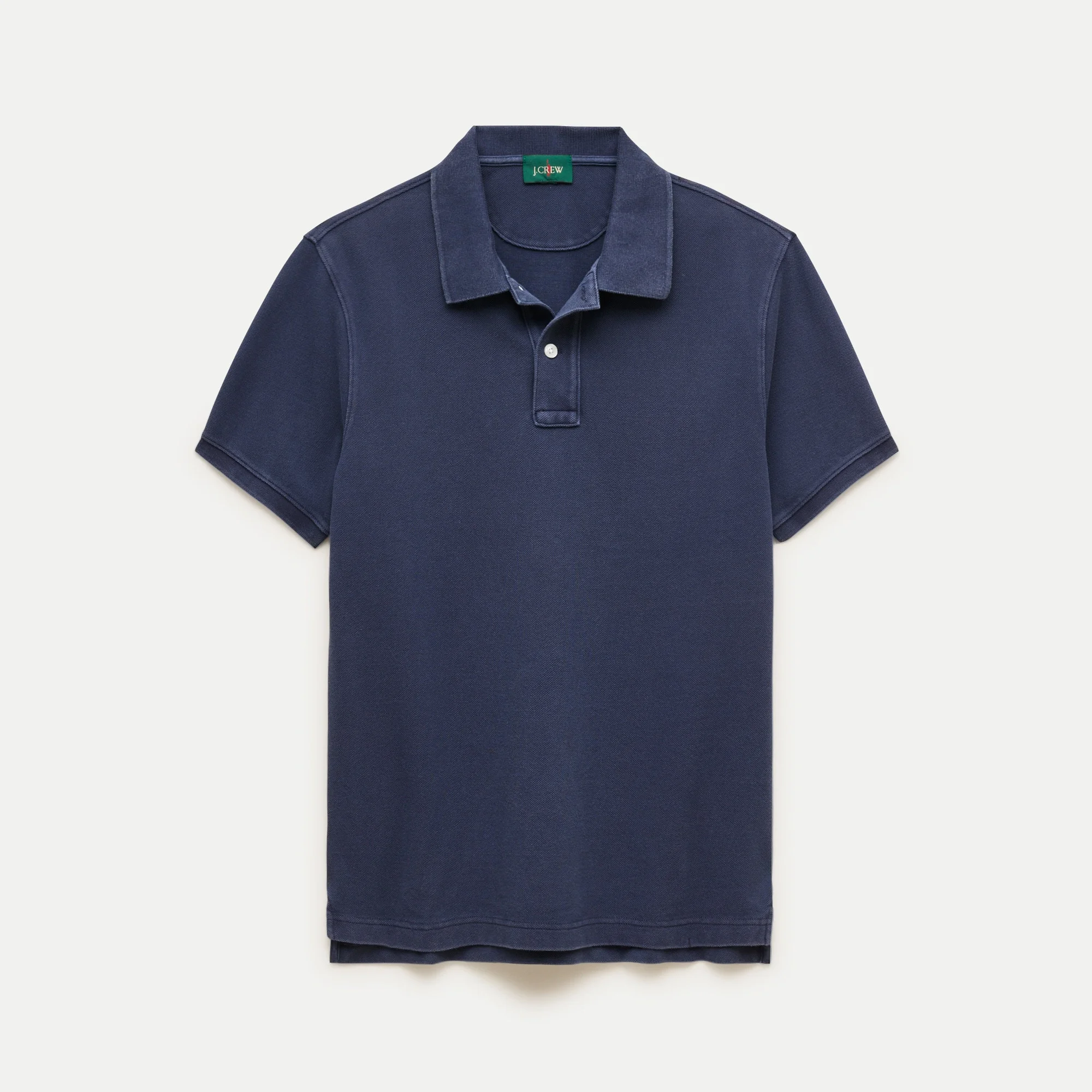 Washed piqué polo shirt - 1