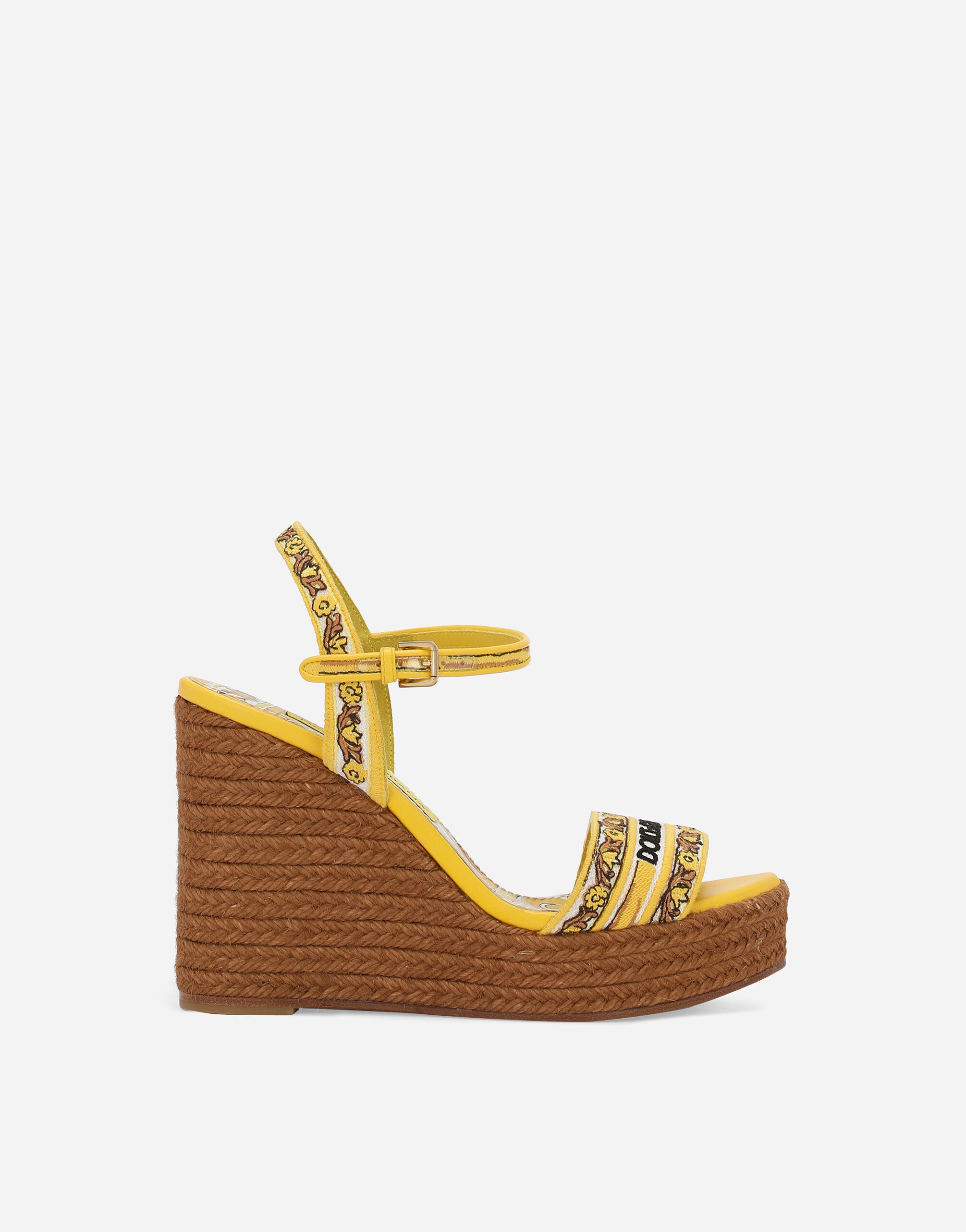 Wedge sandals with majolica embroidery - 1