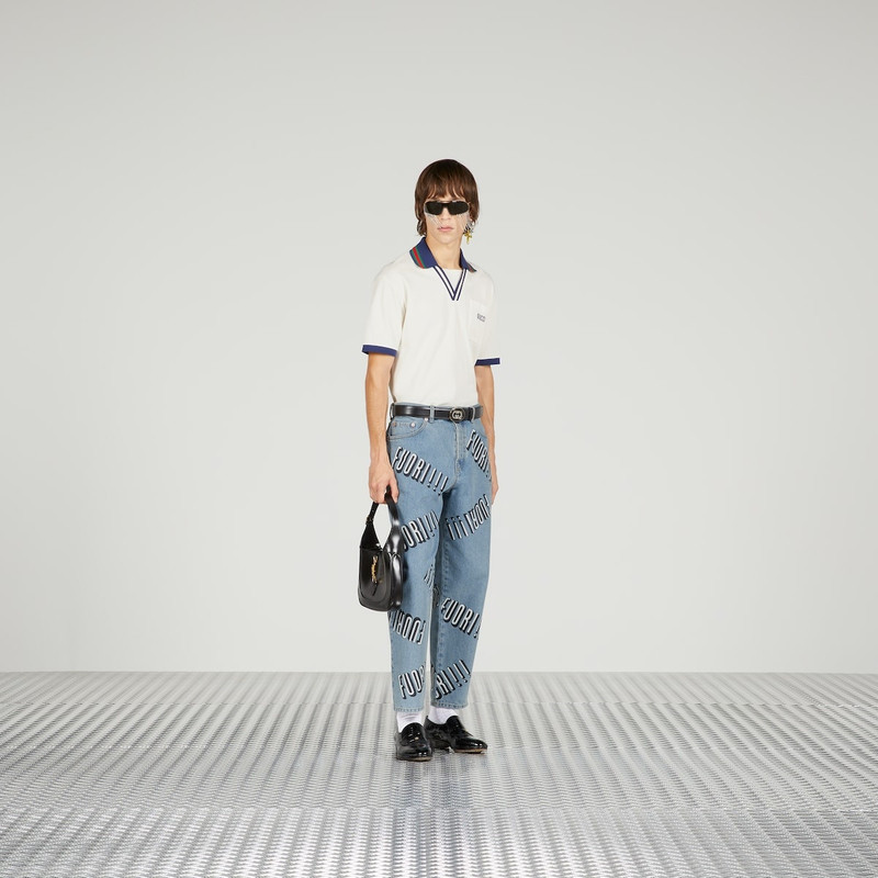 GUCCI Cotton piquet polo shirt outlook