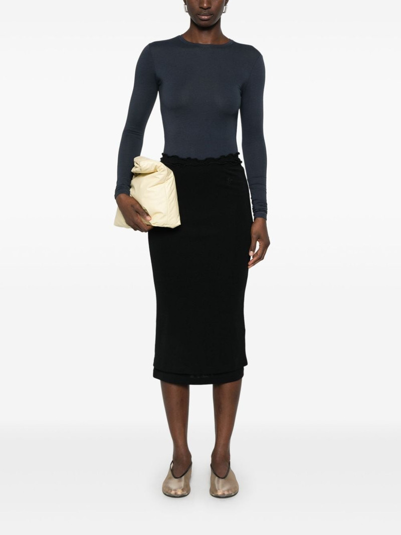 Jil Sander layered midi skirt outlook