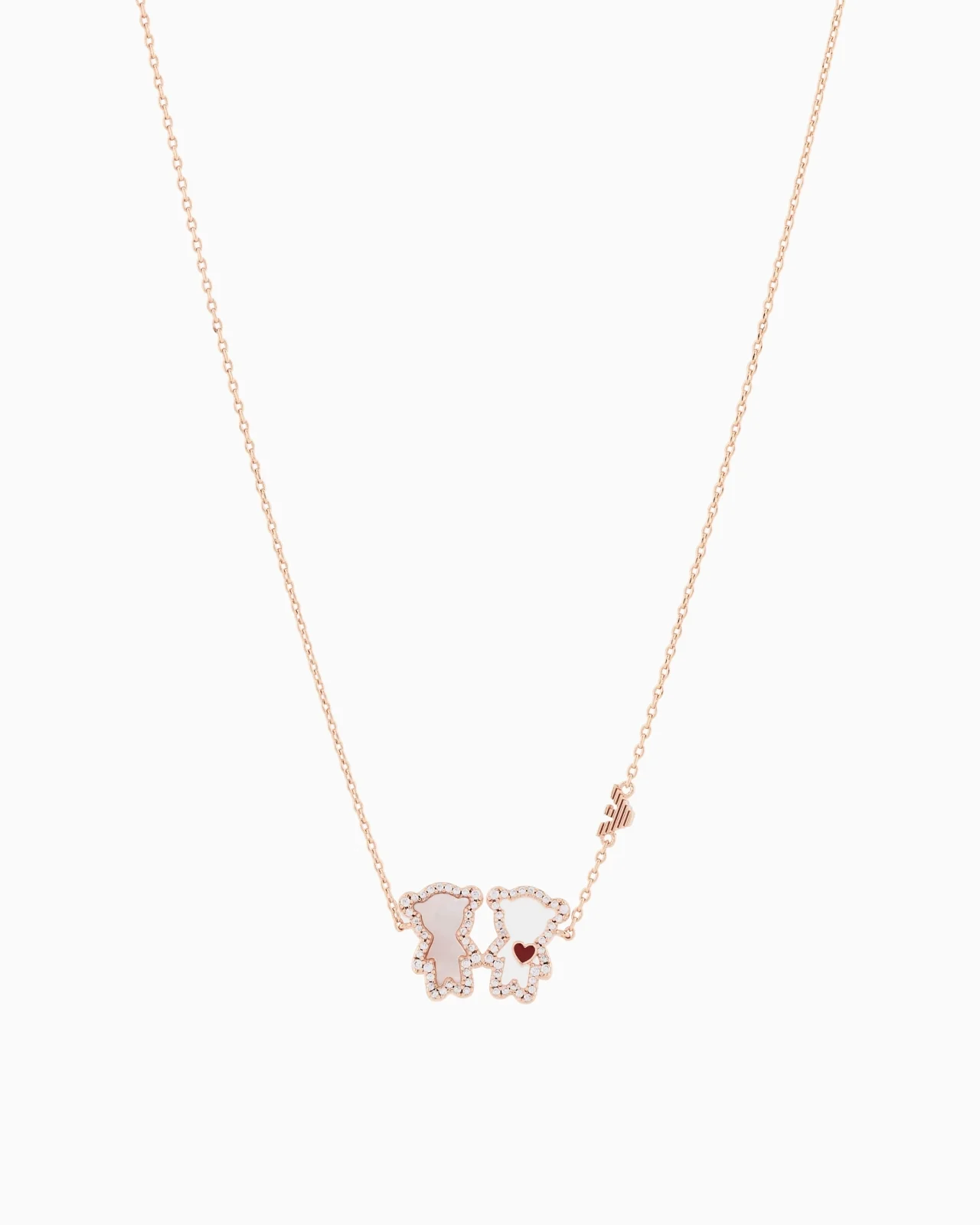 ROSE GOLD-TONE BRASS ID NECKLACE - 1