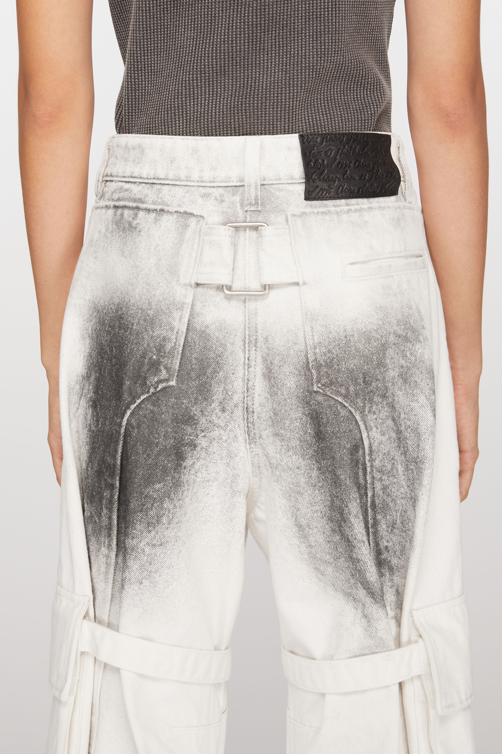 Cargo jeans - White/black - 5