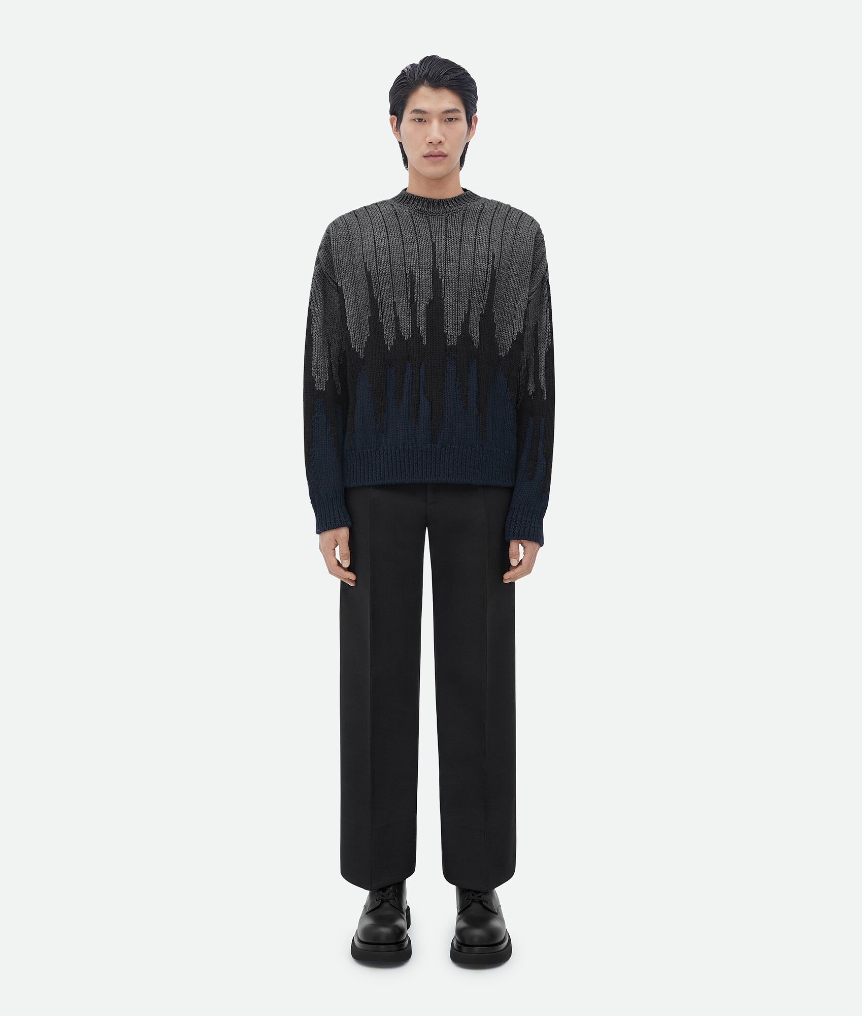wool graphic knit jumper - 1