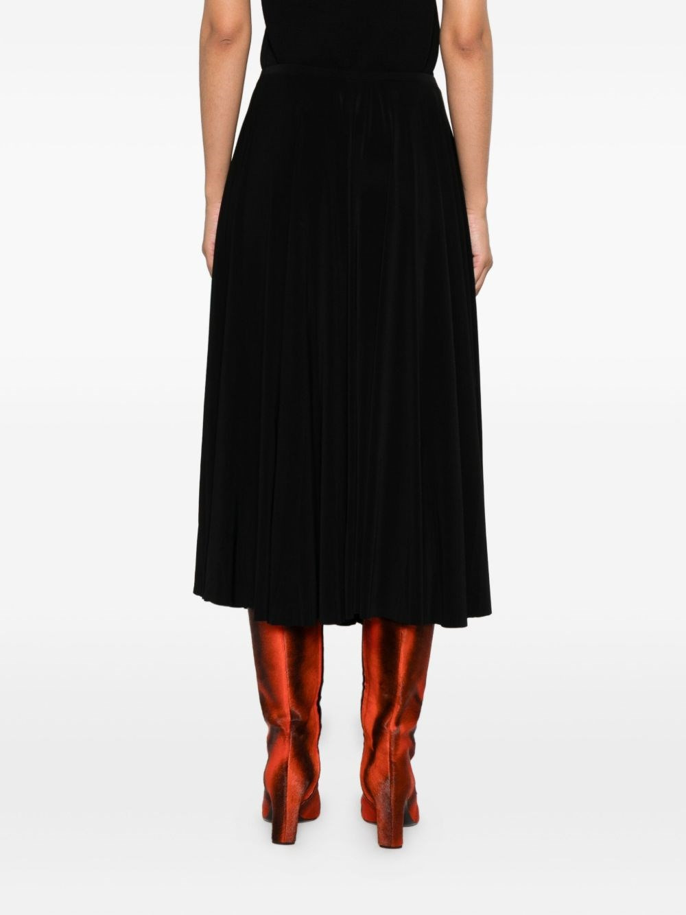 Pleated midi skirt - 4