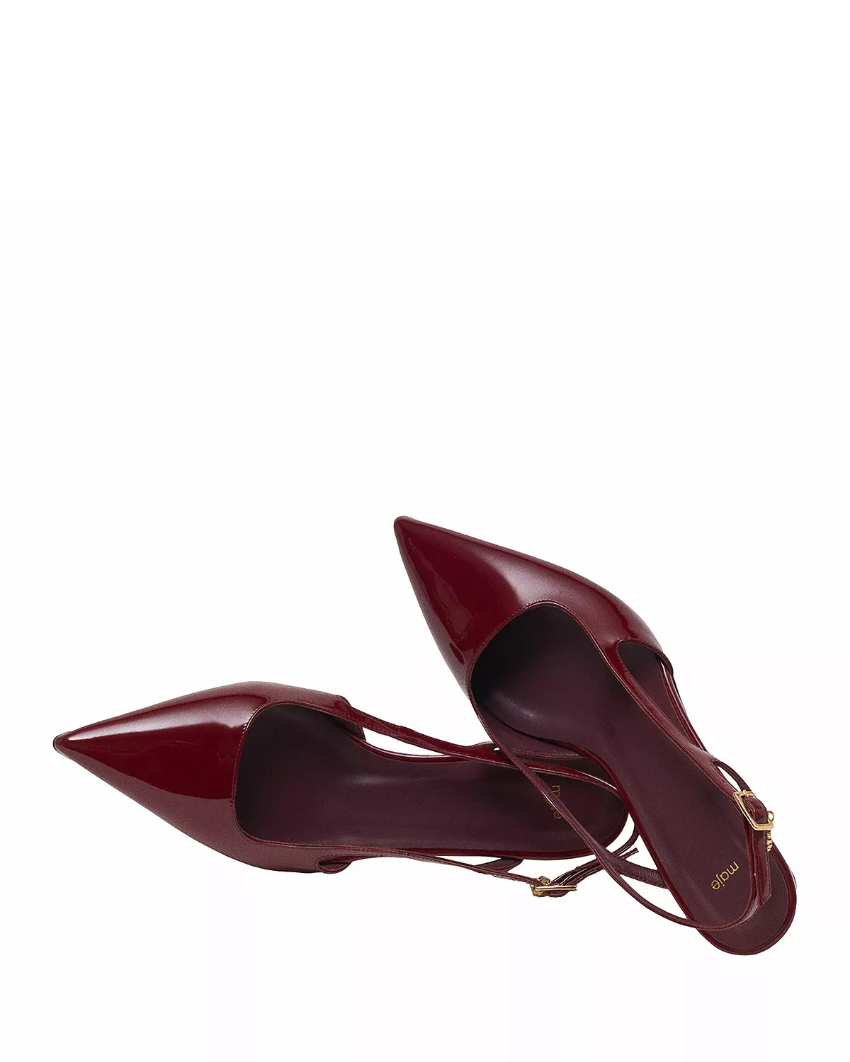 Women's Patent Leather Slingback Pumps - 5