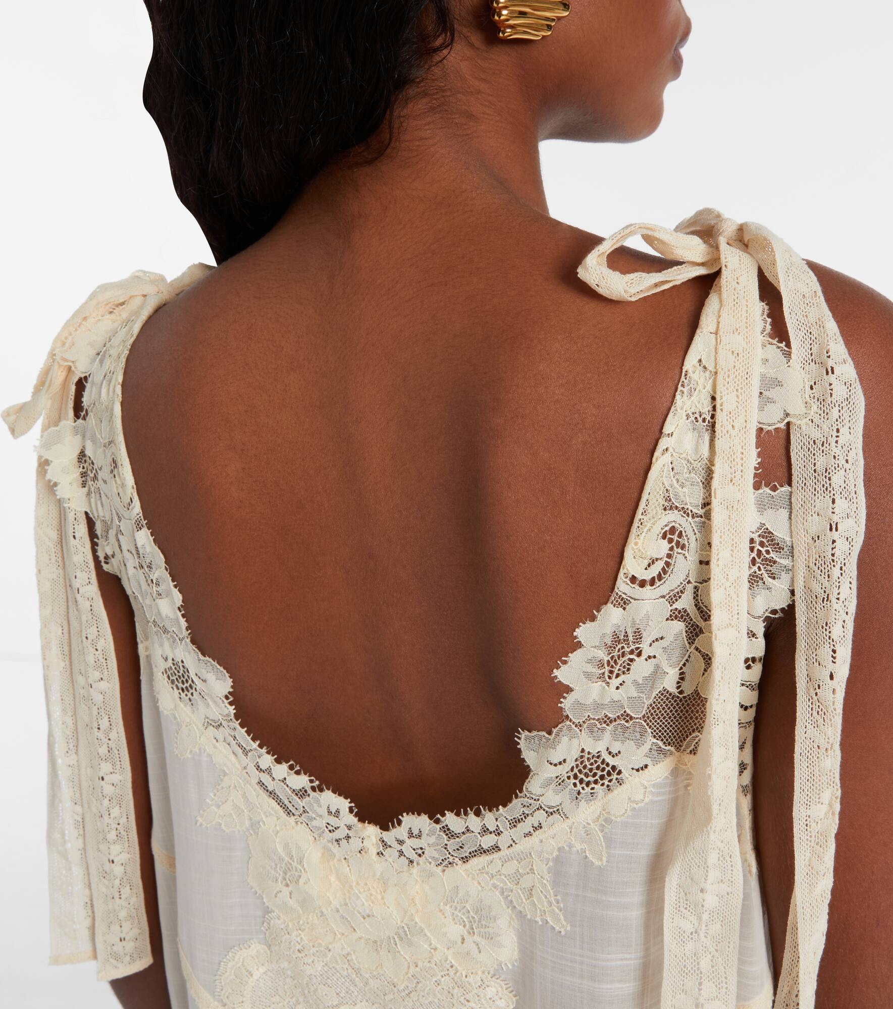 Cascadian cotton lace midi dress - 6
