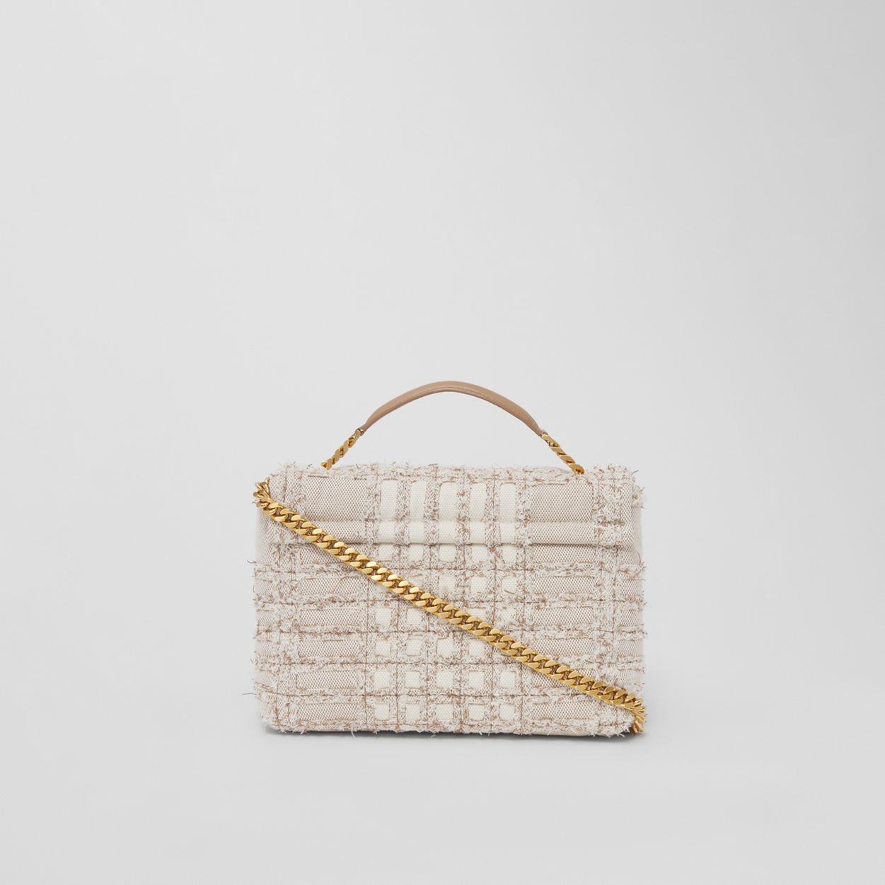 Small Needle Punch Check Canvas Lola Satchel - 8