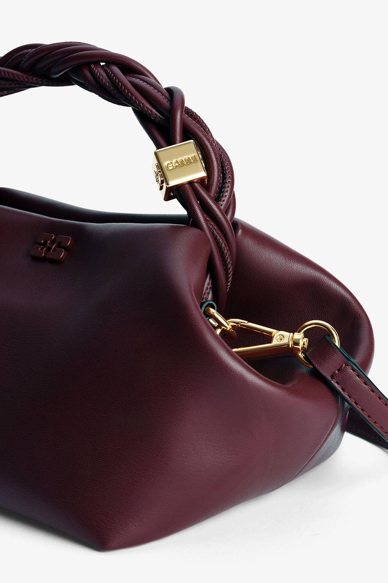 BURGUNDY SMALL GANNI BOU BAG - 4