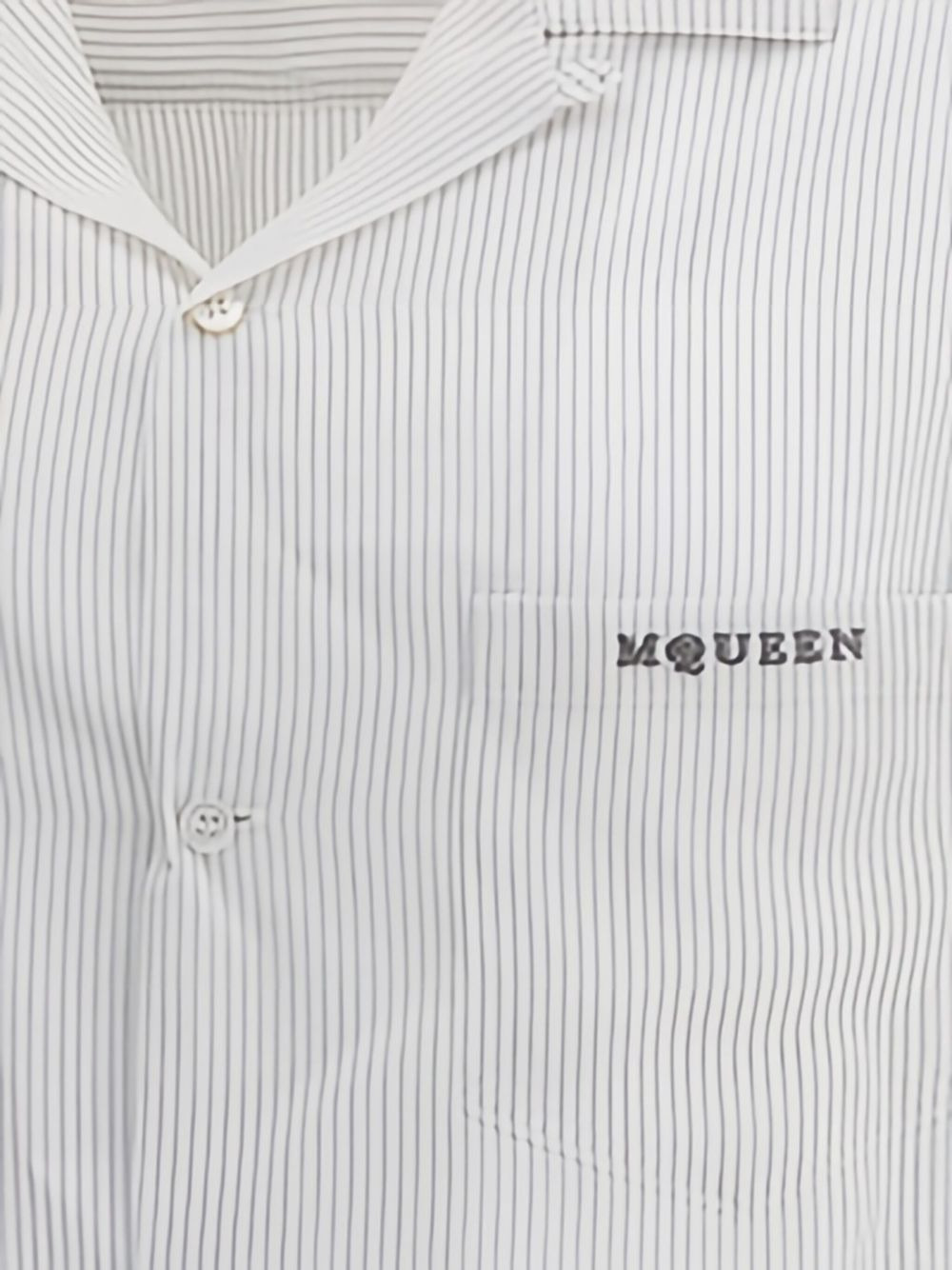 striped-pattern embroidered-logo shirt - 3
