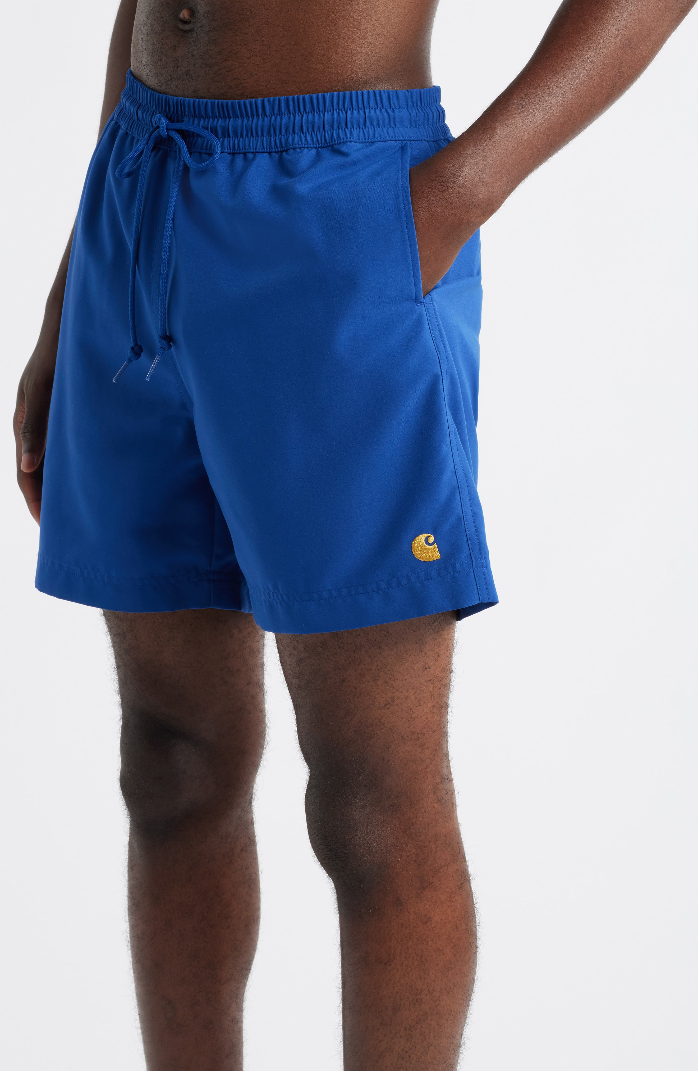 Carhartt Work In Progress Chase Swim Trunks in Wolfsbane /Gold at Nordstrom - 3
