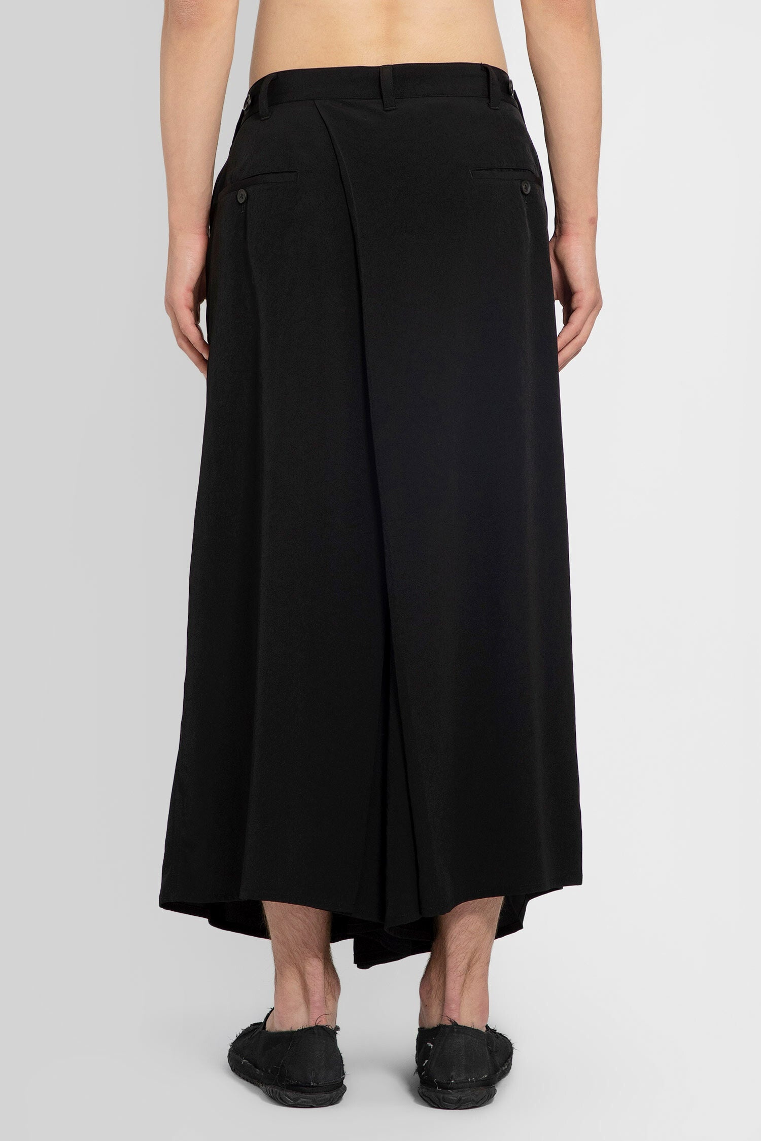 YOHJI YAMAMOTO MAN BLACK TROUSERS - 4