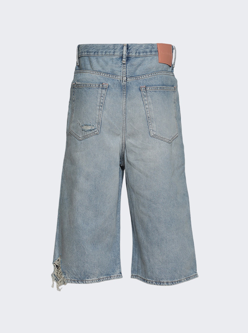 Acne Studios Distressed Denim Shorts Light Blue outlook
