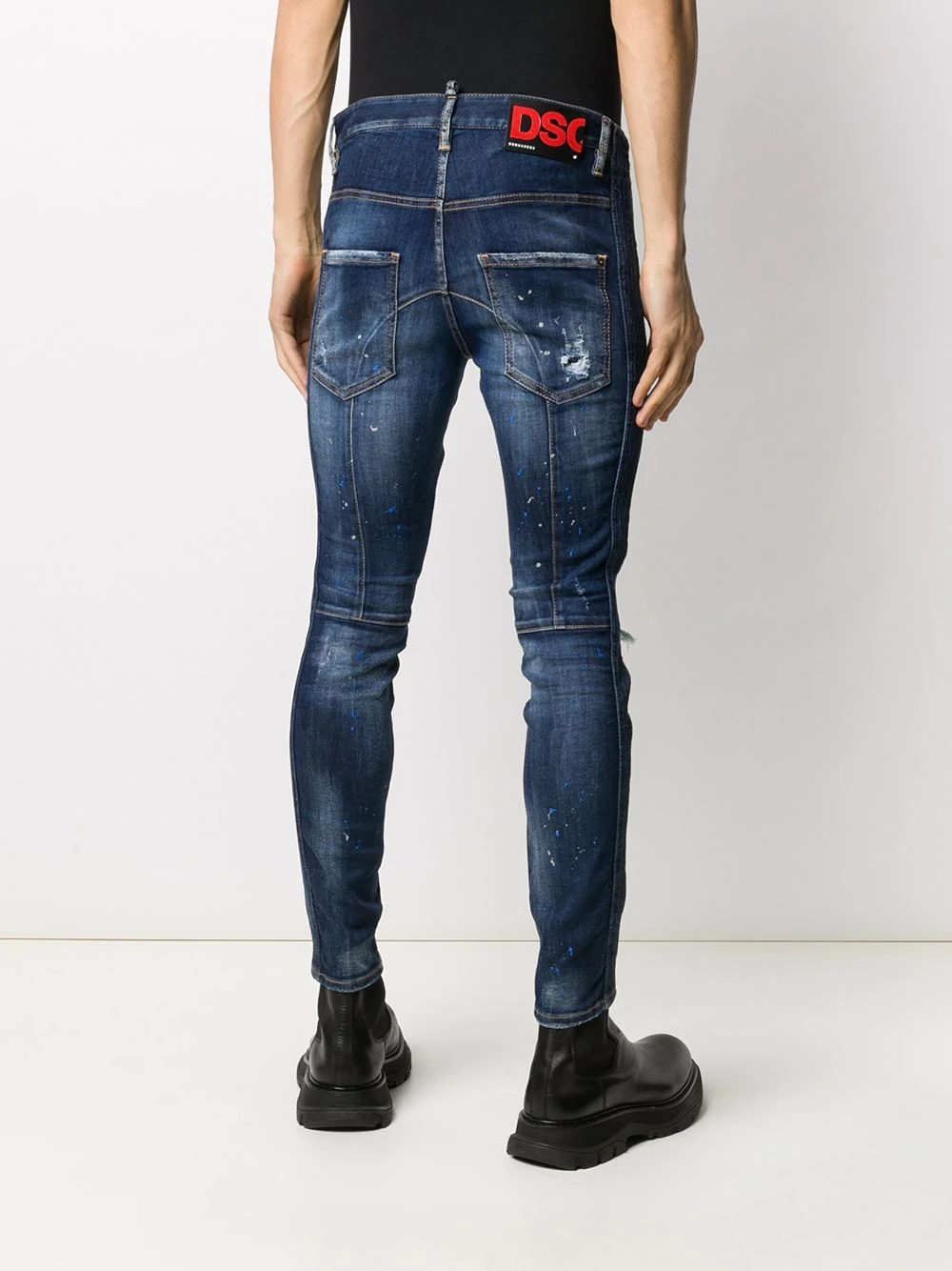 distressed-effect skinny-fit jeans - 4