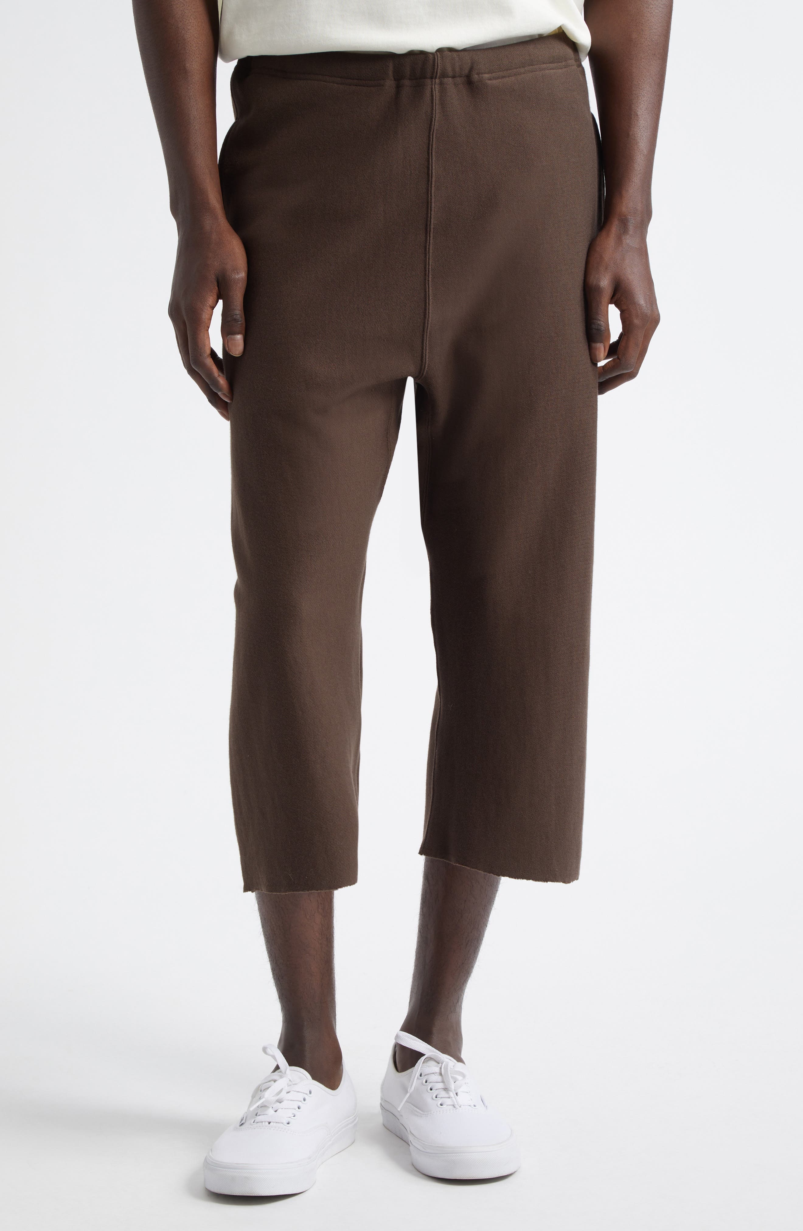 Undercover x Champion Reverse Weave® Cotton Fleece Crop Sweatpants in Brown at Nordstrom - 1