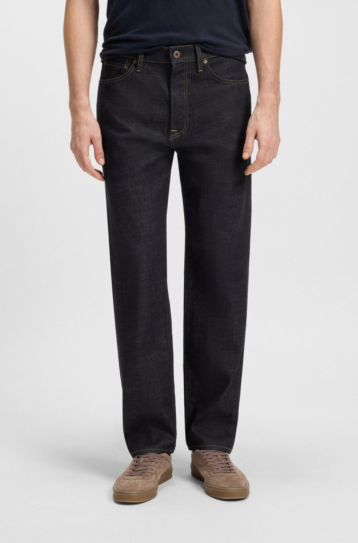 BECKHAM X BOSS REGULAR-FIT JEANS IN DARK-BLUE DENIM - 2