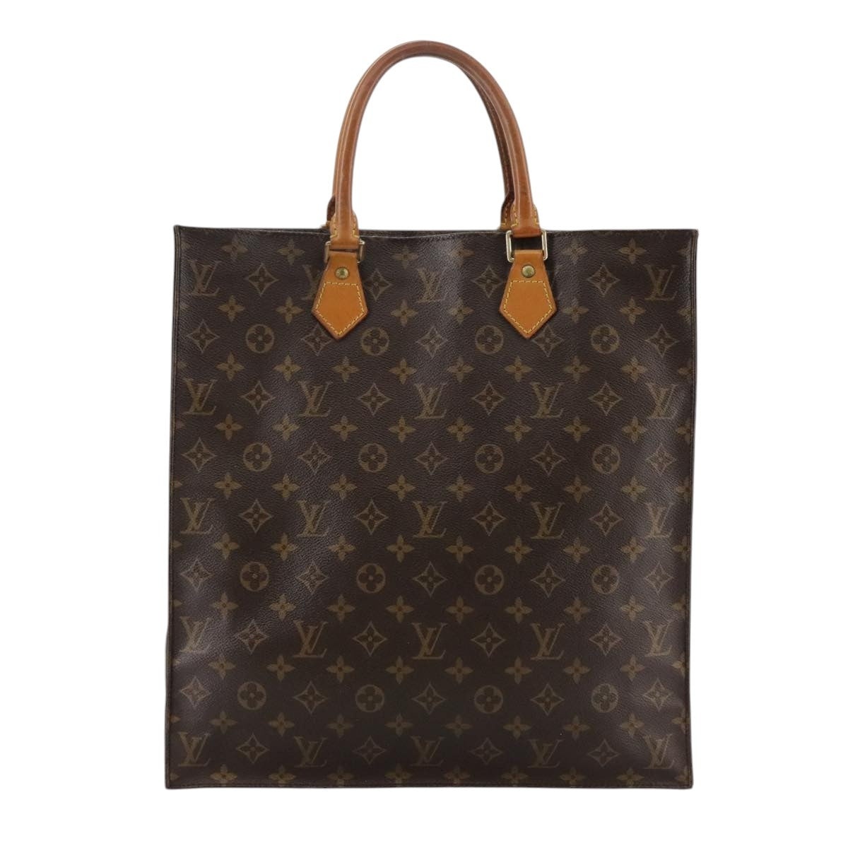 LOUIS VUITTON Monogram Sac Plat Hand Bag M51140 - 2