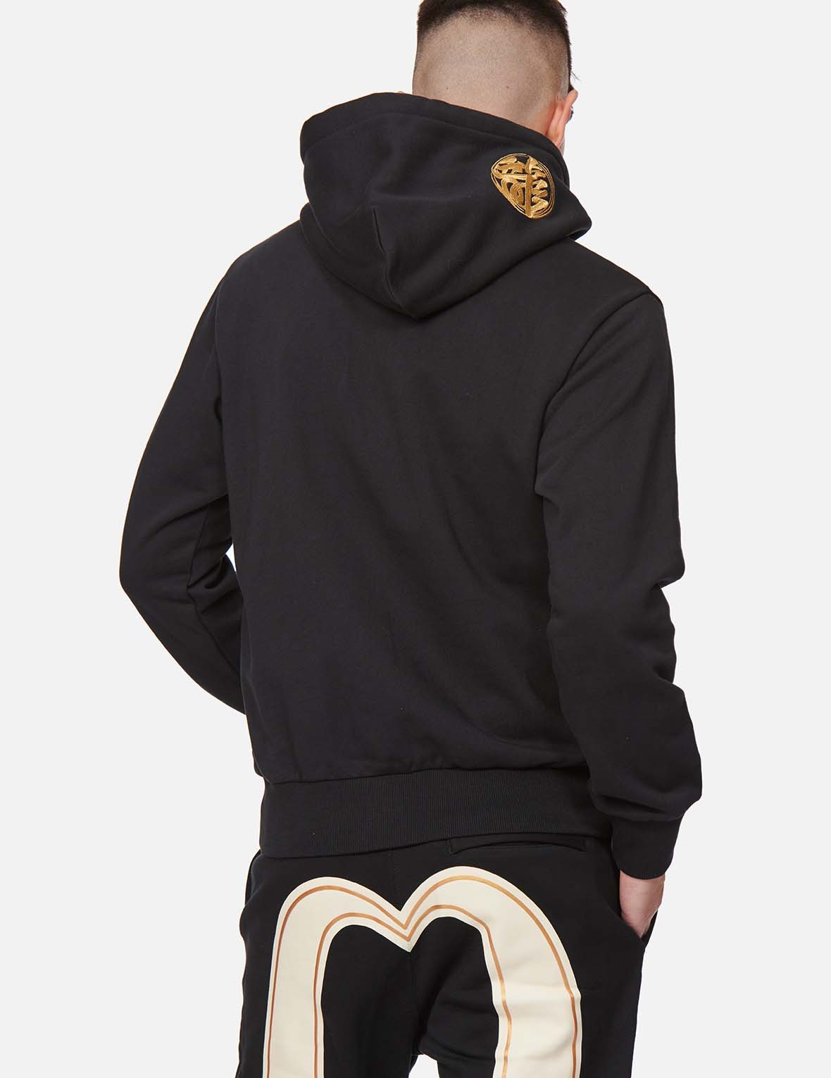 DRAGON-PATTERN LOGO PRINT HOODED SWEATSHIRT - 4