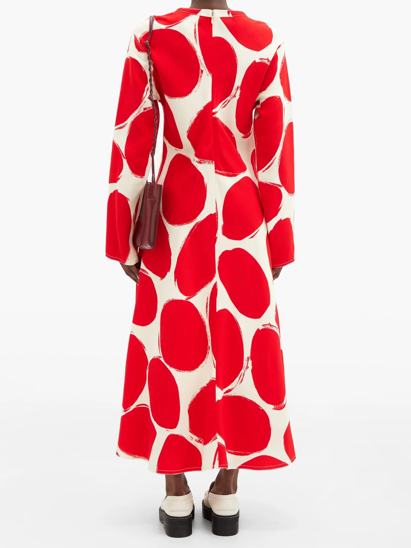 Abstract polka-dot midi dress - 5