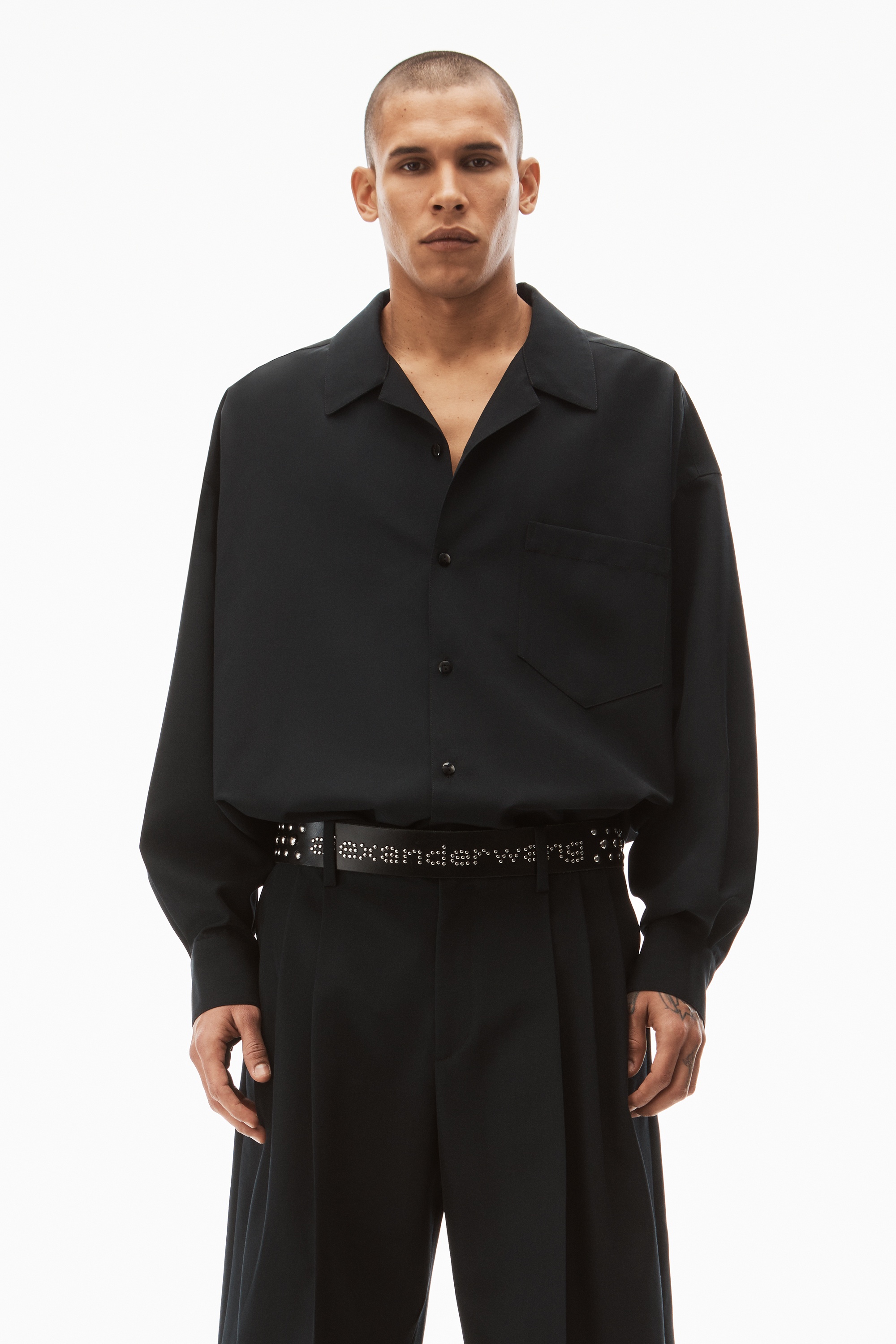 DRESS SHIRT IN WOOL BLEND TAILORING - 2