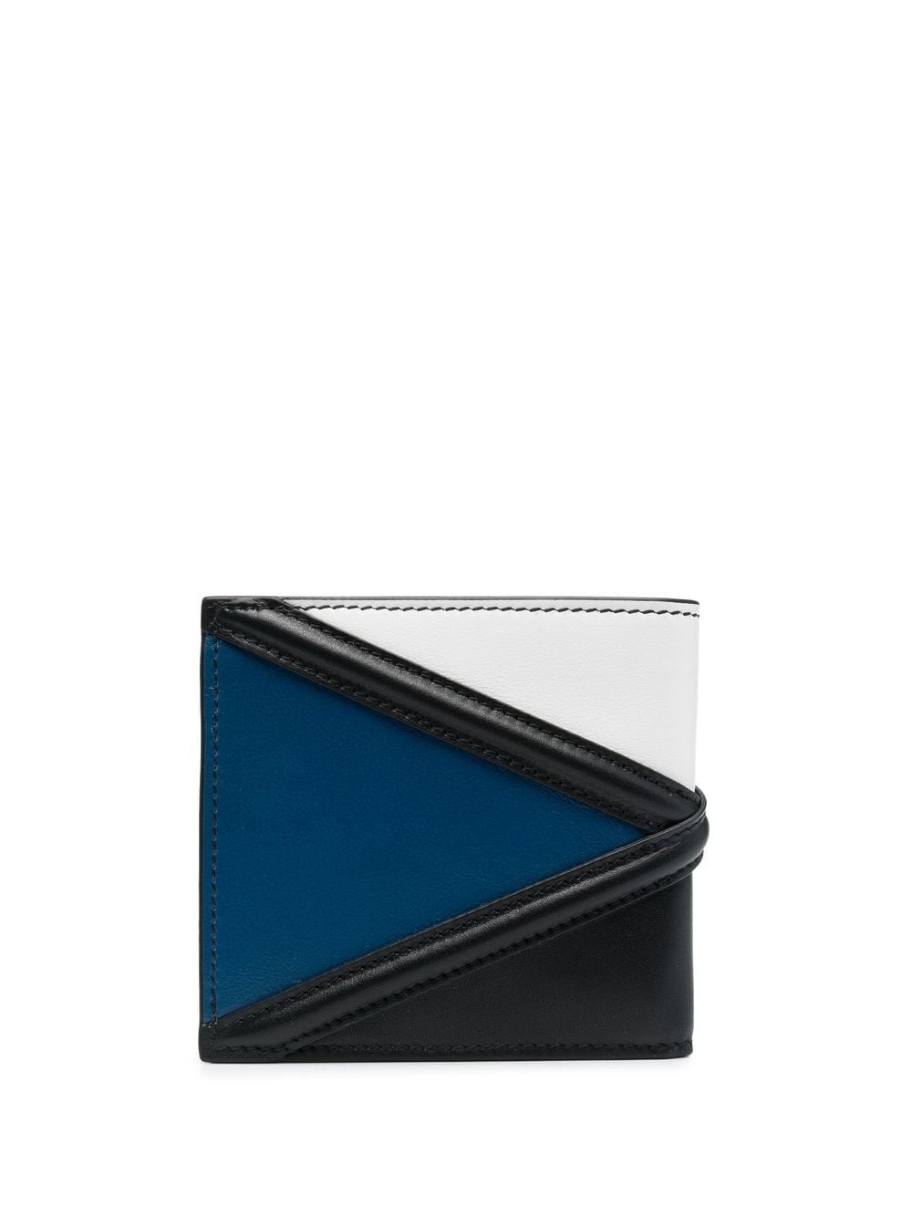colour-block leather wallet - 2
