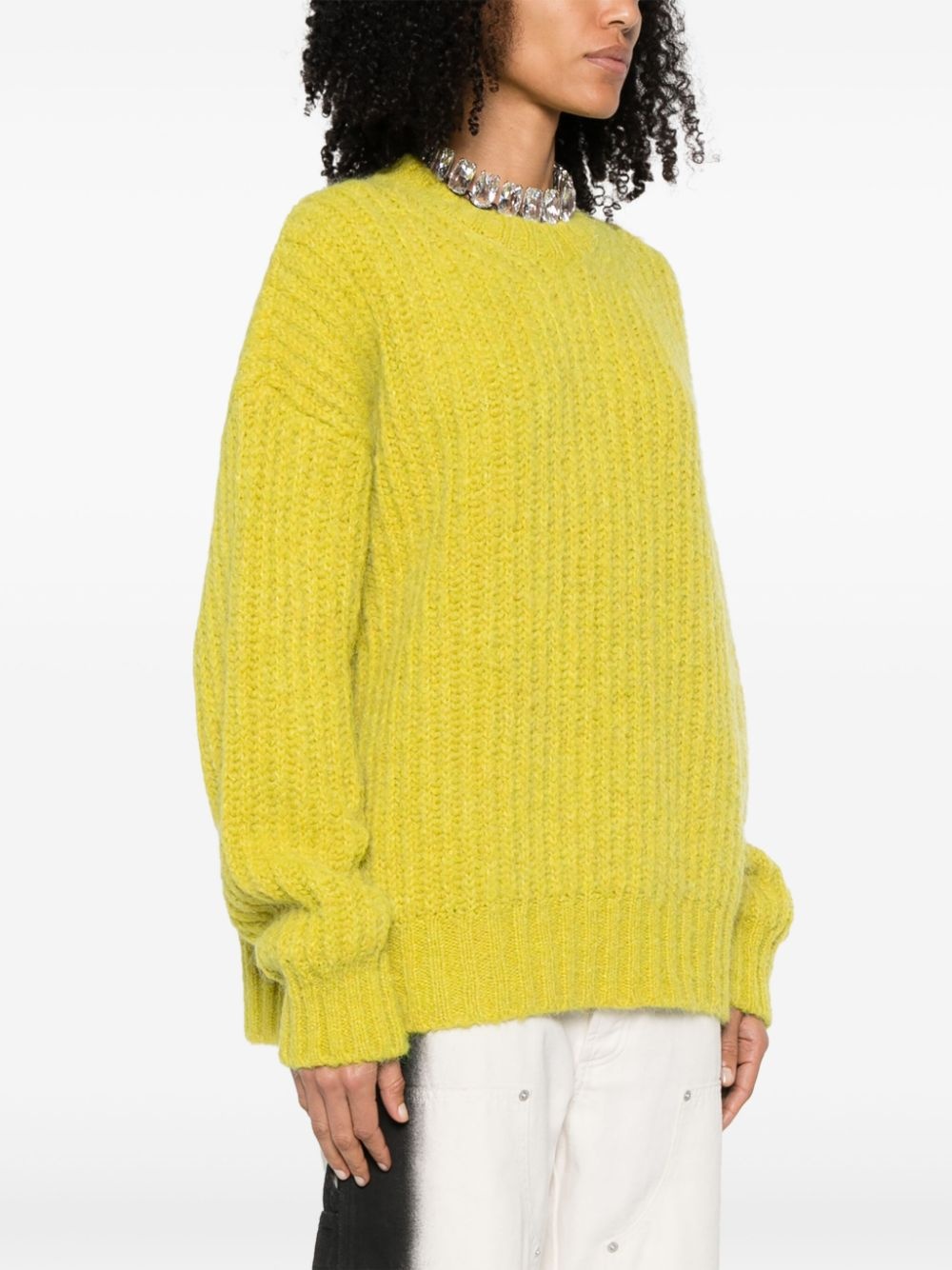 chunky-knit crew-neck jumper - 3