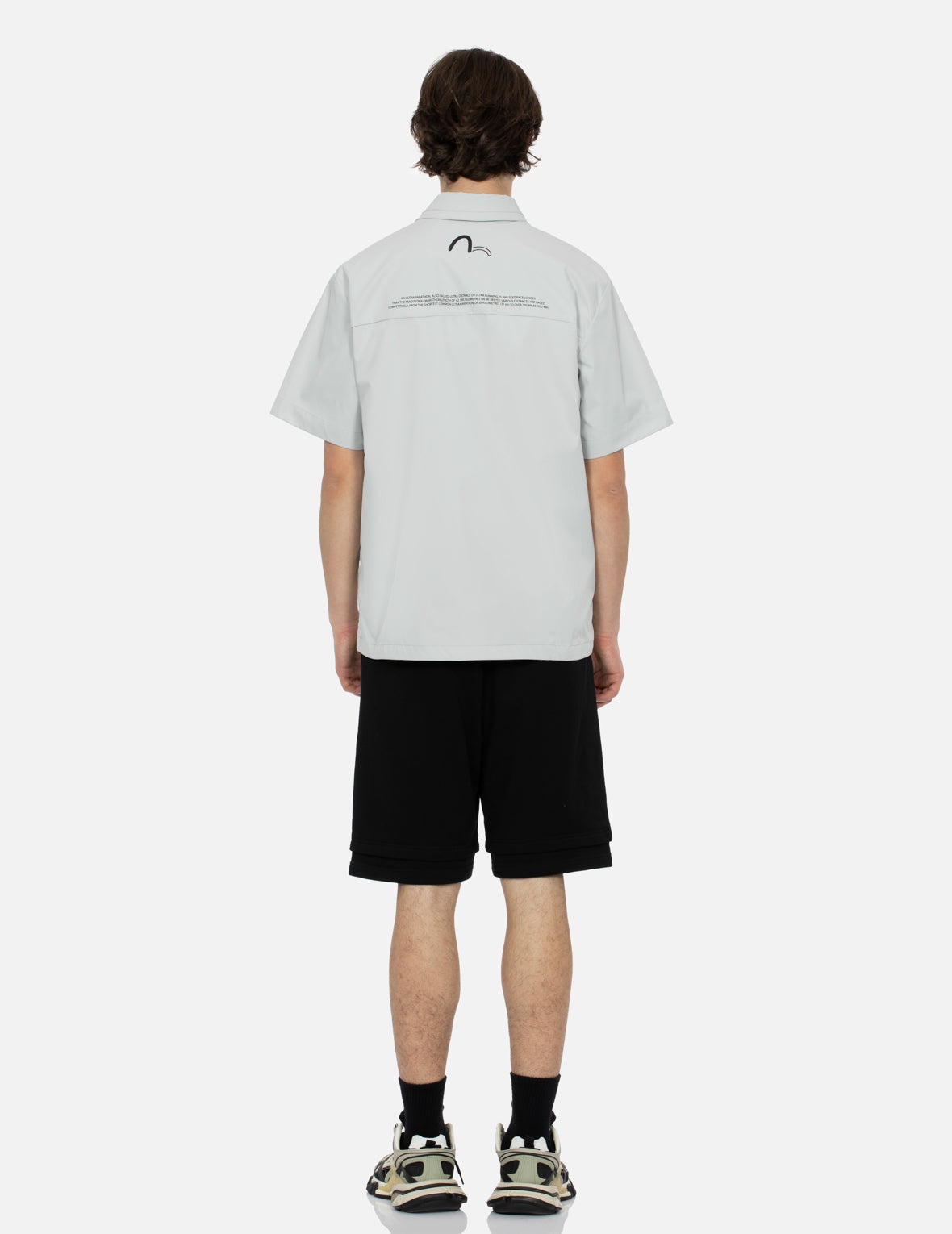 Logo and Kamon Print Regular Fit Short-Sleeves Shirt - 6