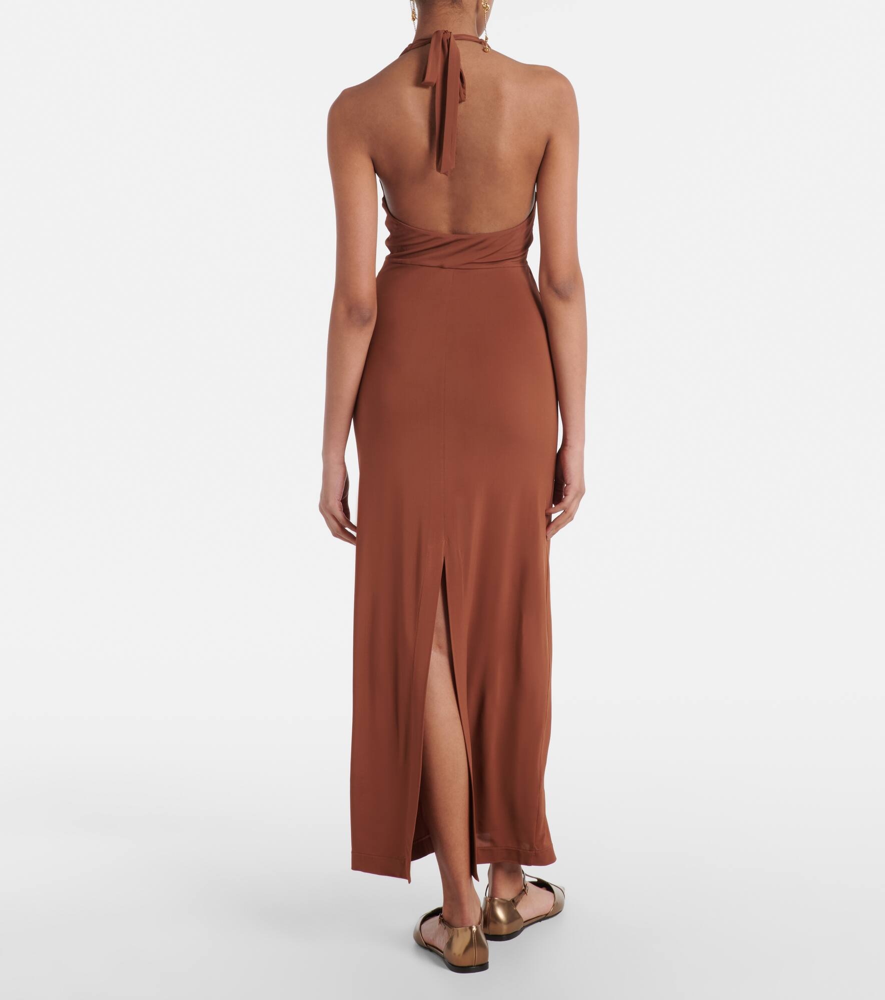 Ghiotto halterneck cutout maxi dress - 3