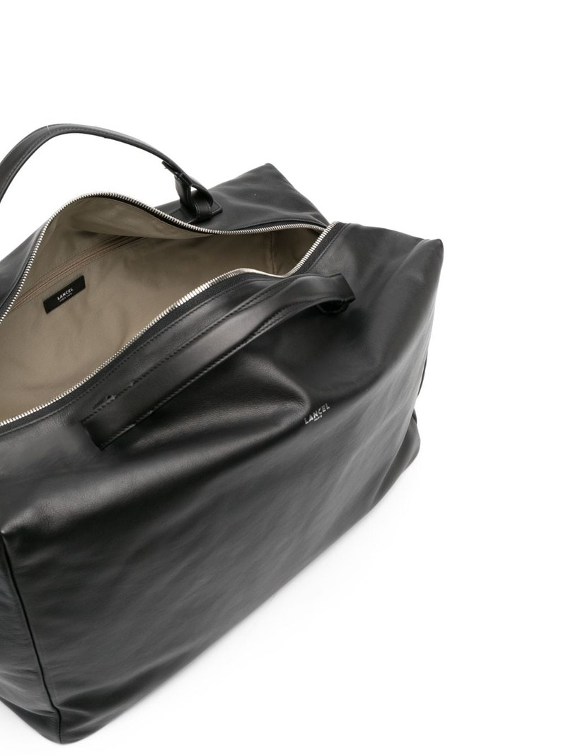 logo-stamp leather luggage bag 4