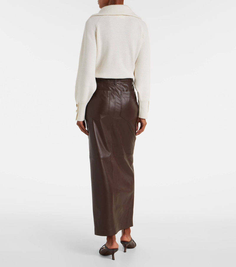 Leather maxi skirt 3