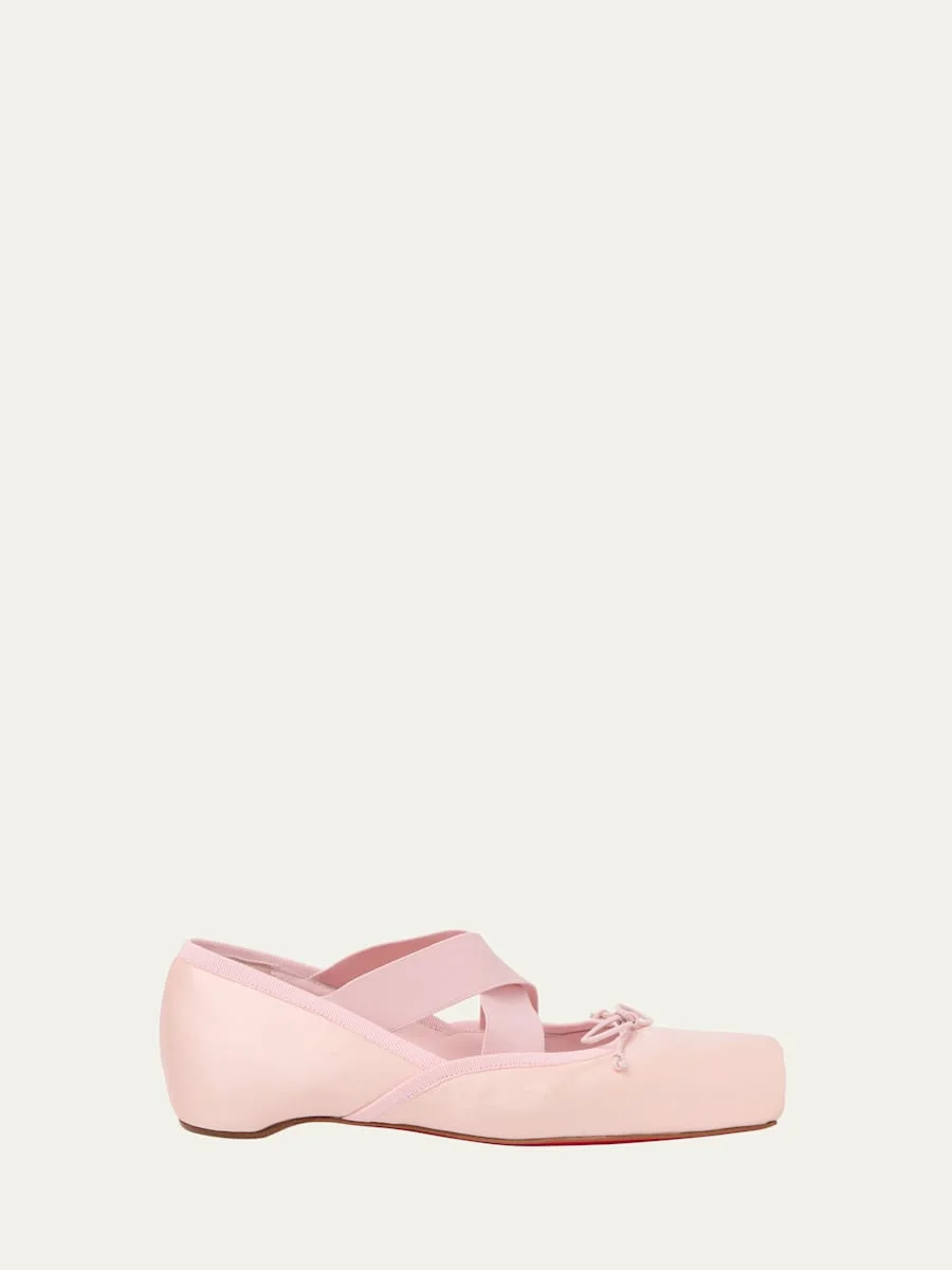 Cassiasticina Leather Red Sole Ballerina Flats - 1