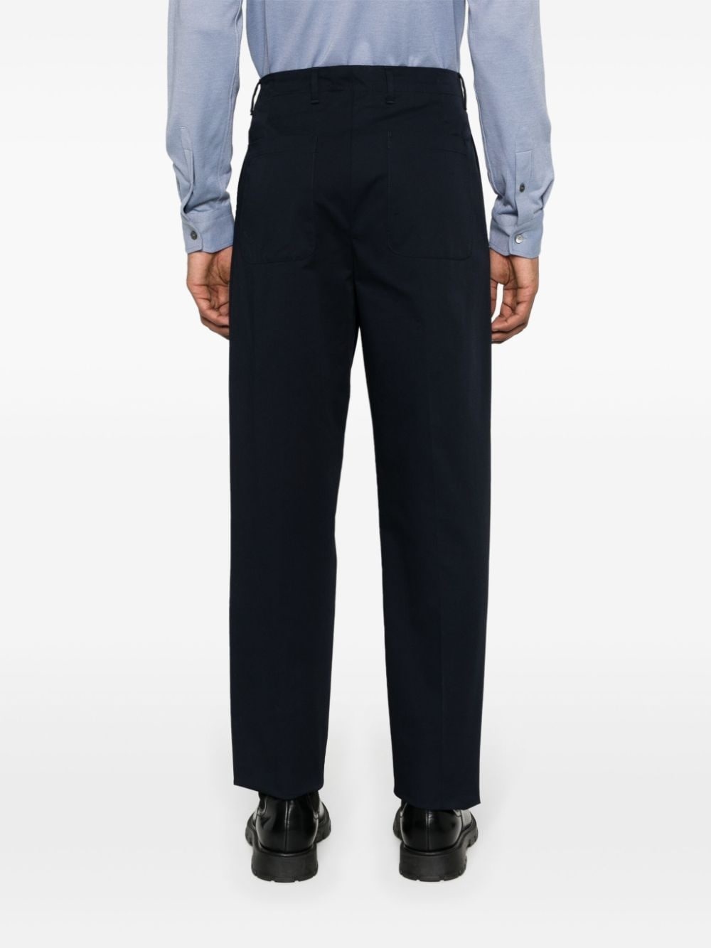 tapered cotton chino trousers - 4