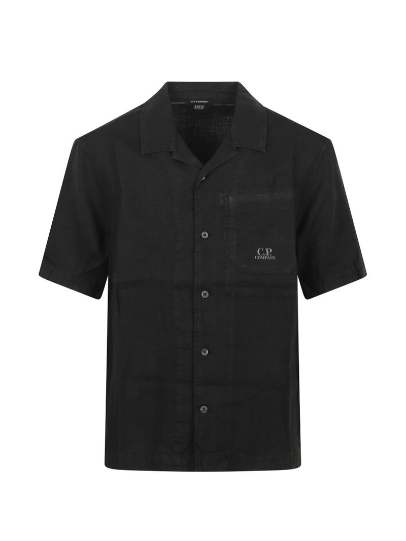 logo-print camp-collar shirt 1