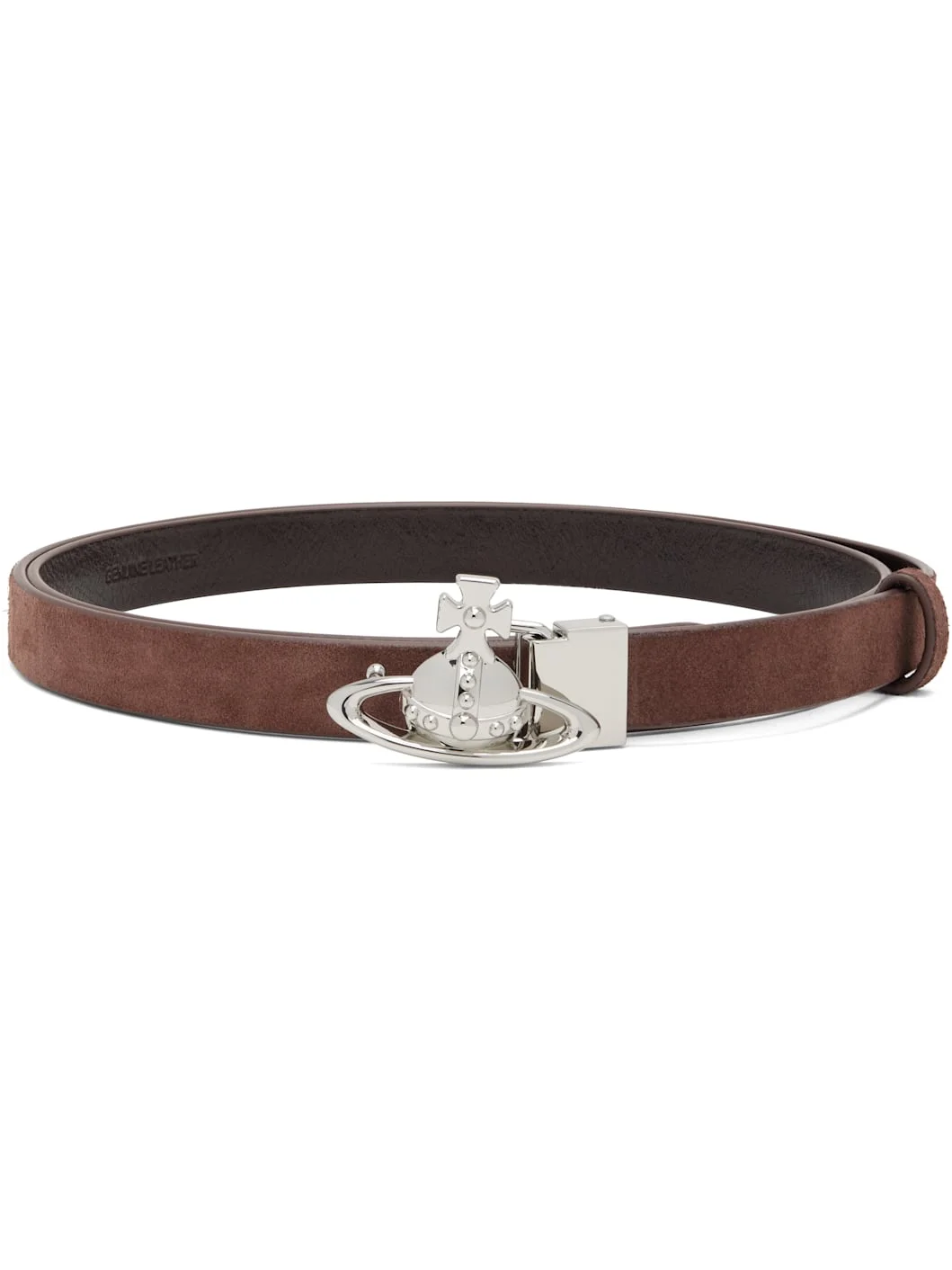 Brown Small Orb Buckle Belt - 1