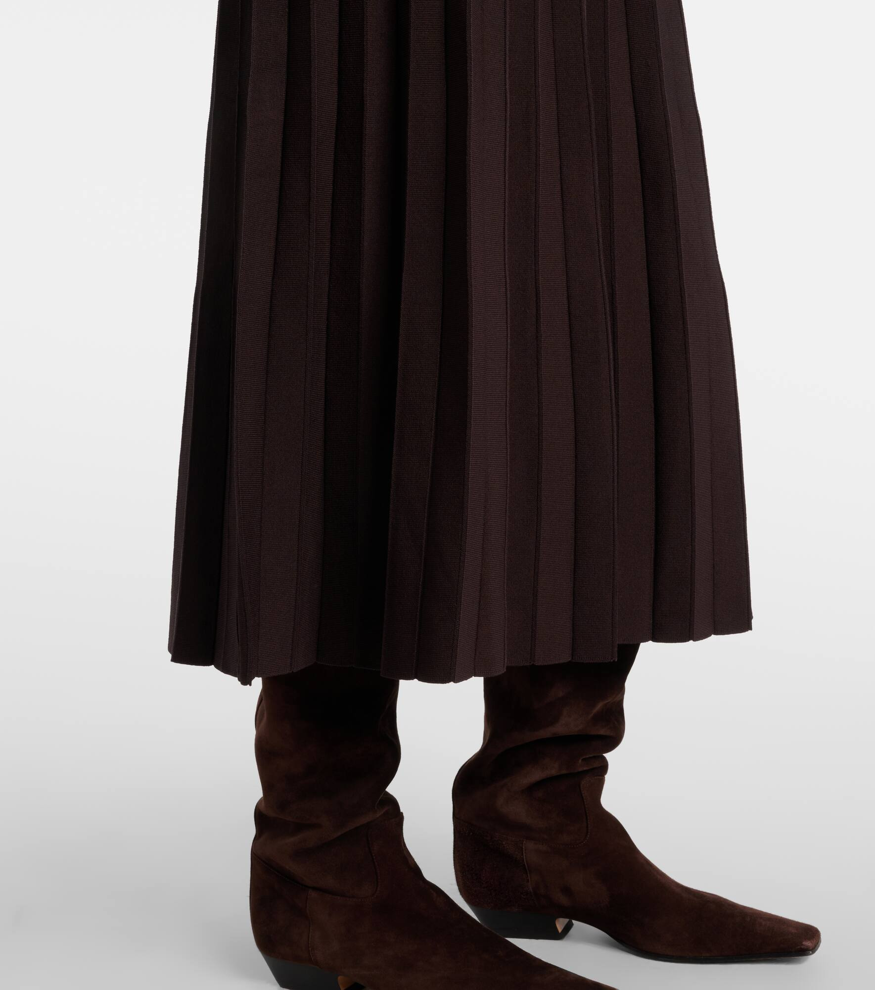 Lena pleated midi skirt - 5