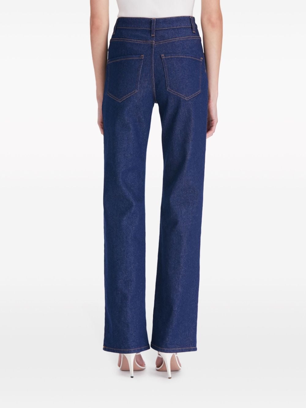 high-rise straight-leg jeans - 4