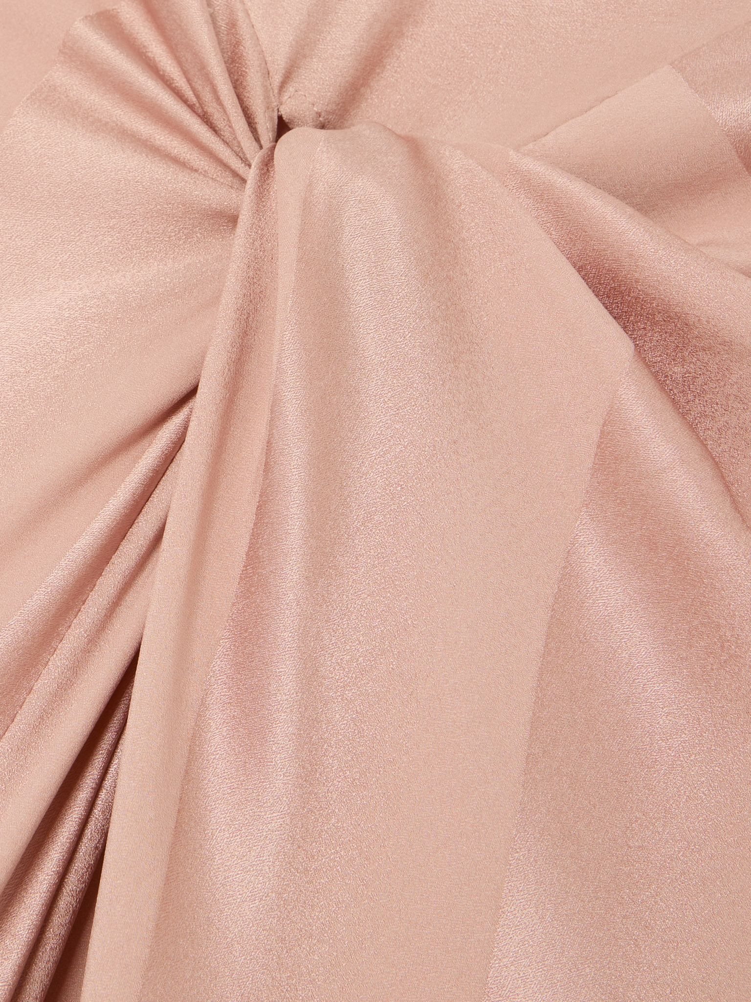 Twist-front gathered silk-satin jacquard maxi skirt Pink - 6
