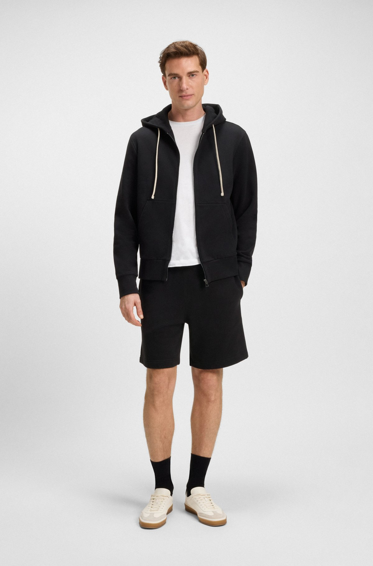 BECKHAM X BOSS OVERSIZED-FIT SHORTS IN COTTON TERRY - 4