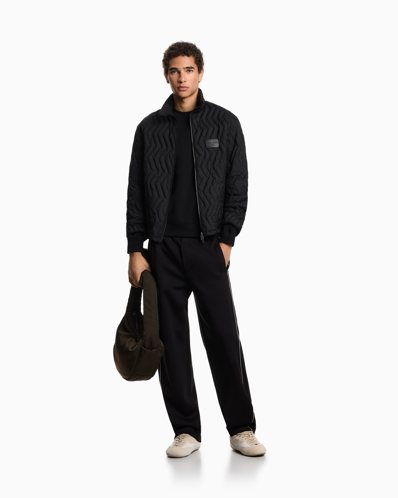 DOUBLE-JERSEY TROUSERS WITH PIPING - 2