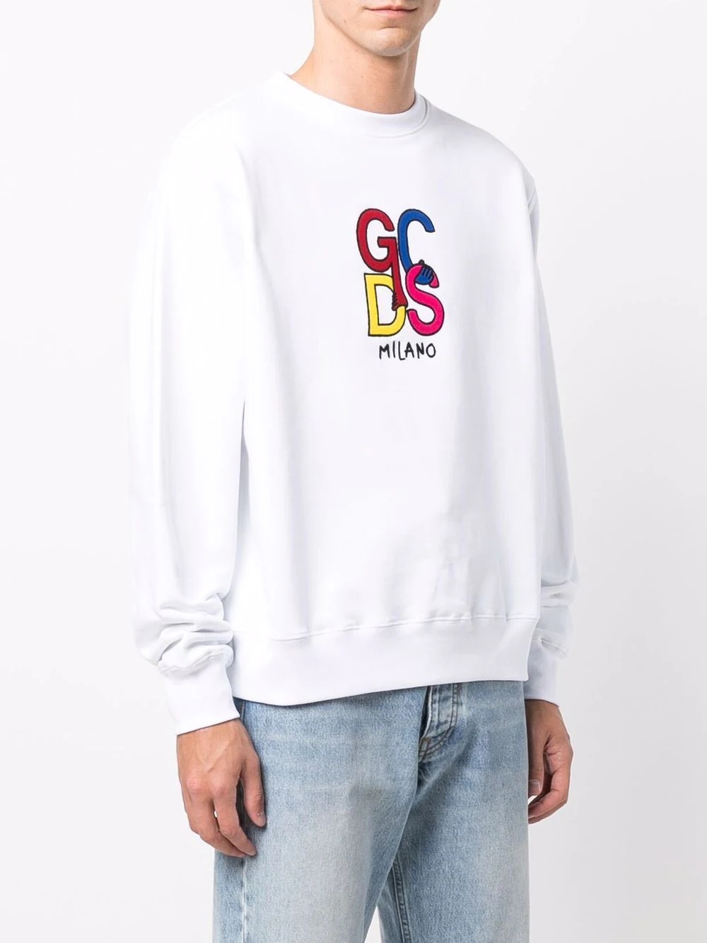 logo crew-neck sweatshirt - 3