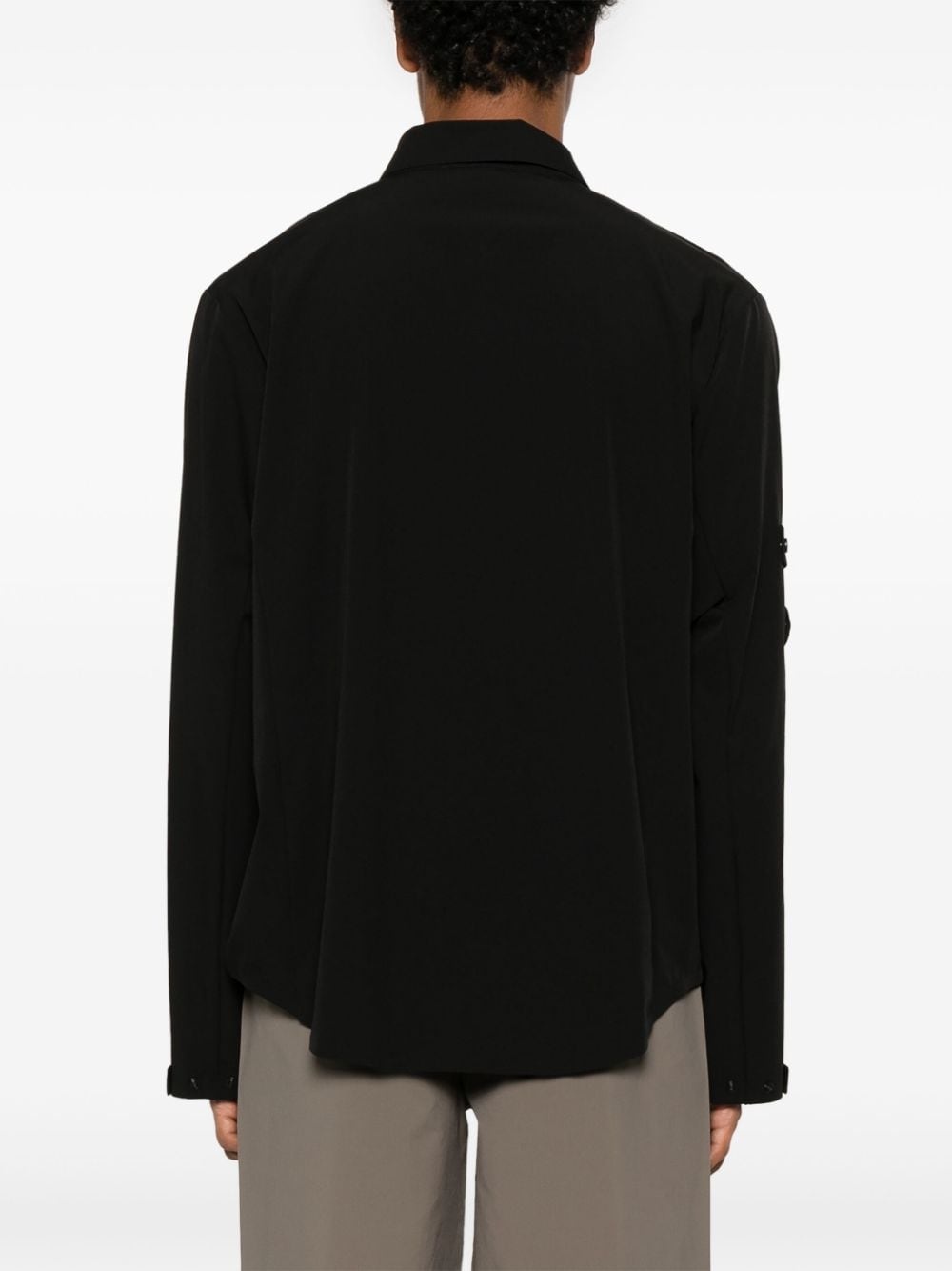 press-stud crepe shirt - 4